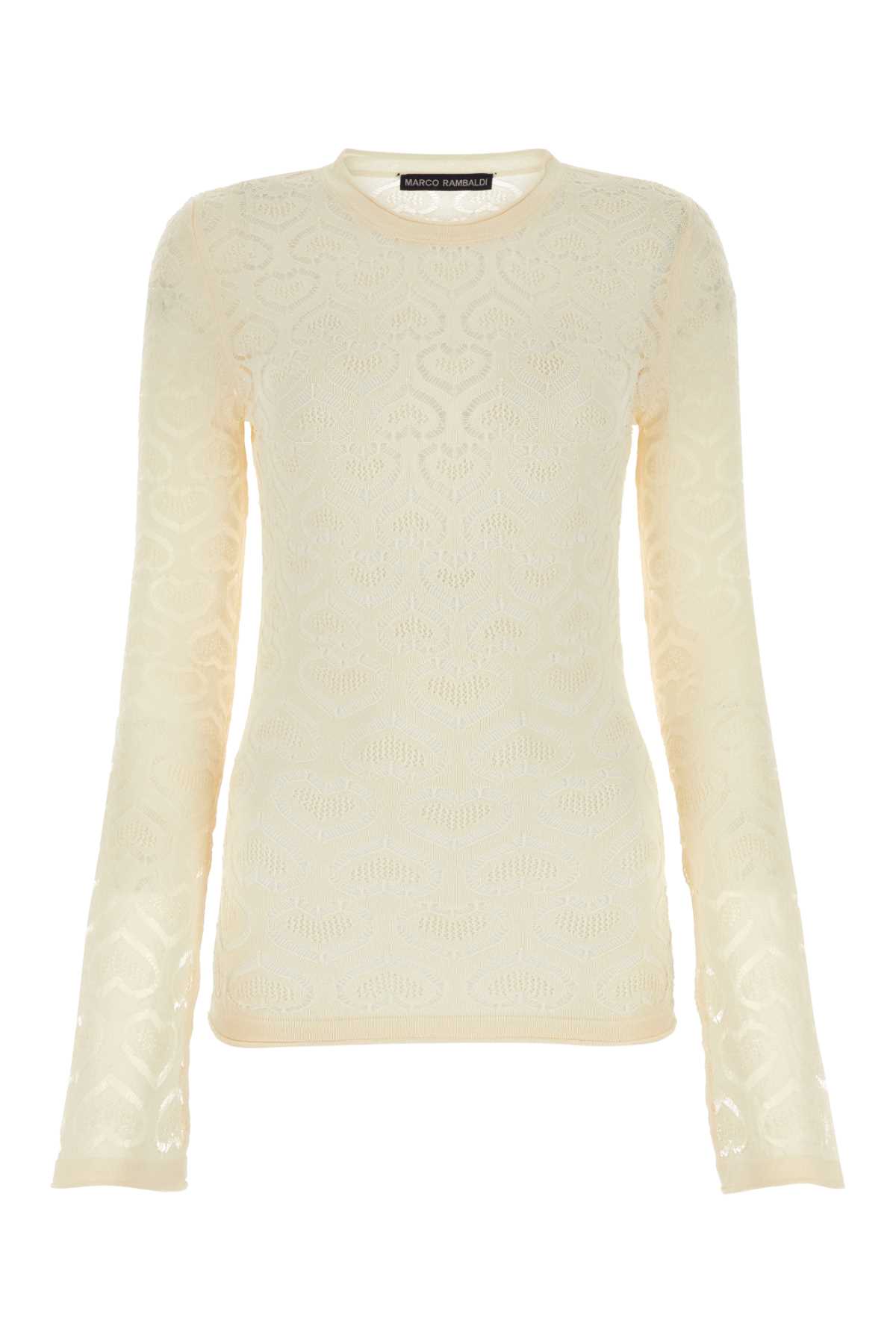 Tシャツ・カットソー MARCO RAMBALDI SS23 Ivory lace top (KN143GRL 00) Marco Rambaldi Ivory Lace Top | italist