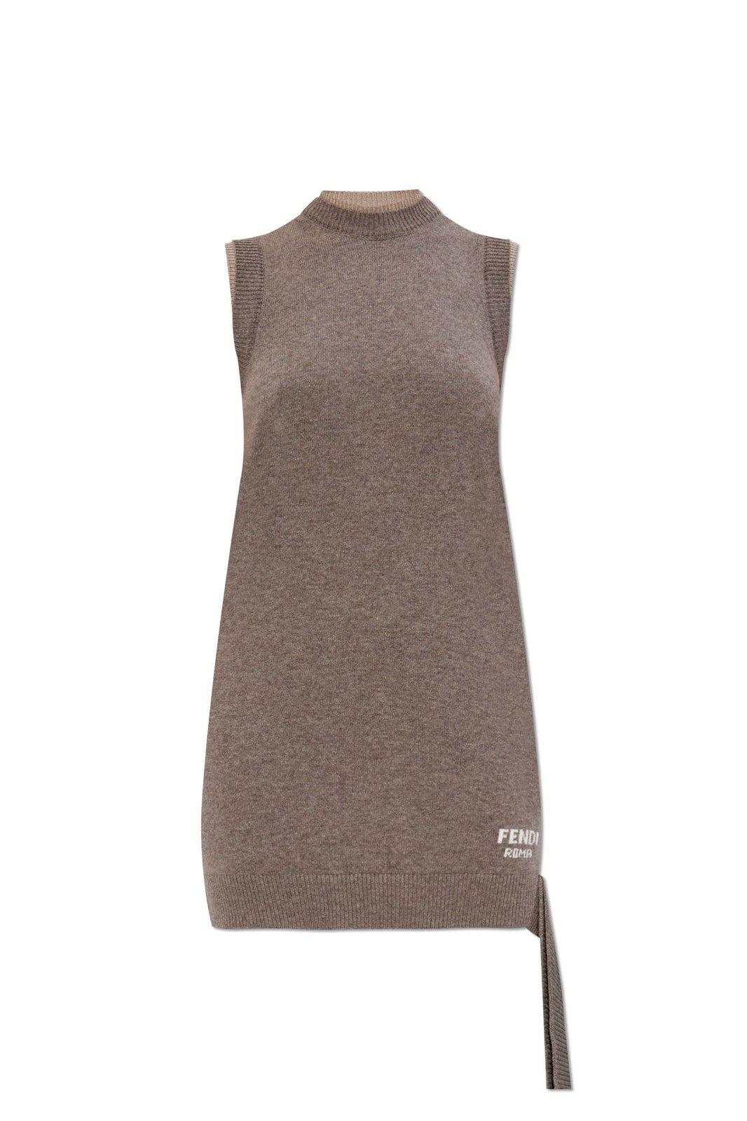【送料&関税込】Fendi Logo Intarsia-knit Sleeveless Mini Dre Fendi Logo Intarsia-knit Sleeveless Mini Dress ベスト 通販