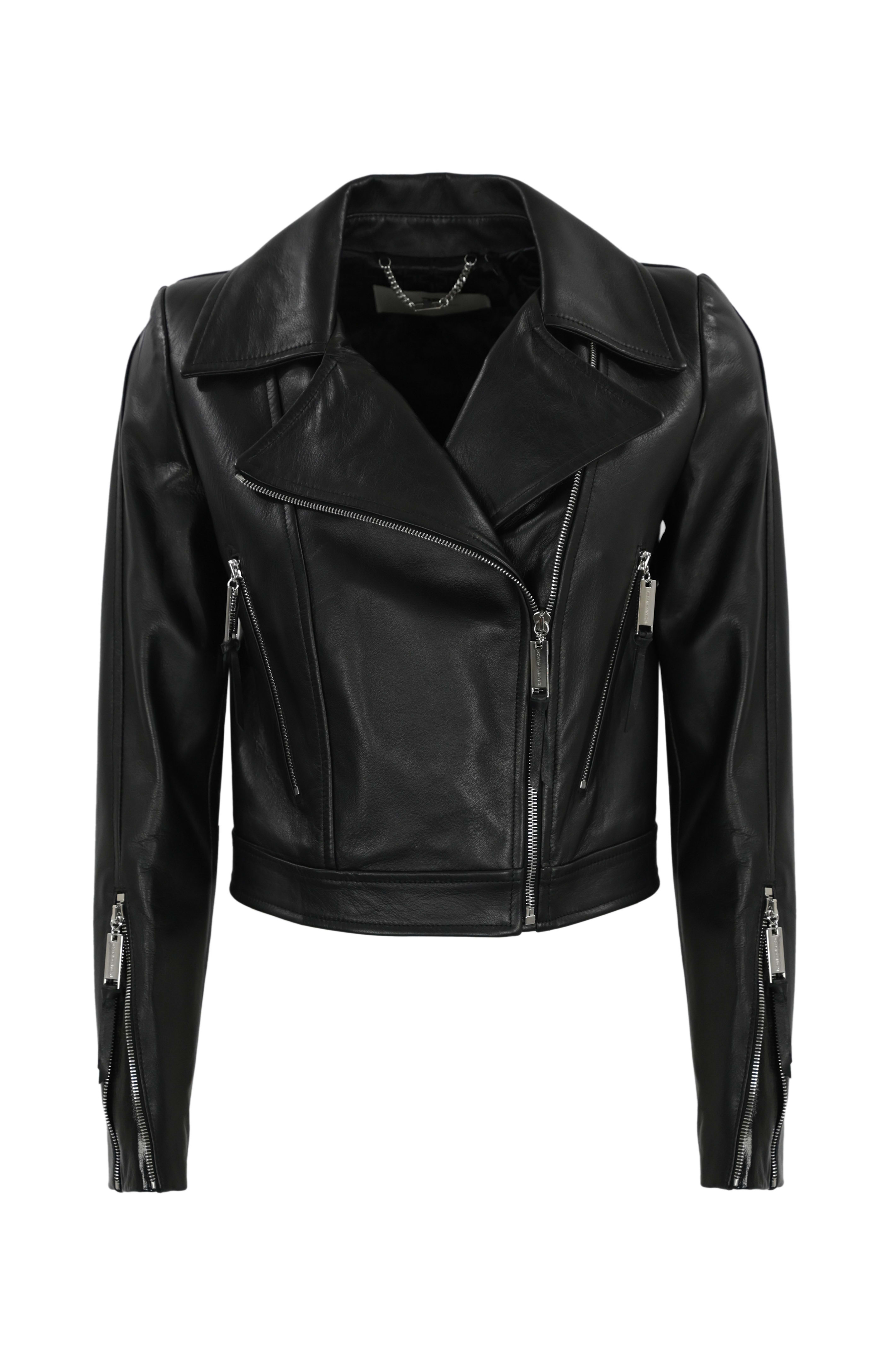 ELISABETTA FRANCHI レザー切り替え ナイロンジャケット 60923827536bf9da54aa060295855e