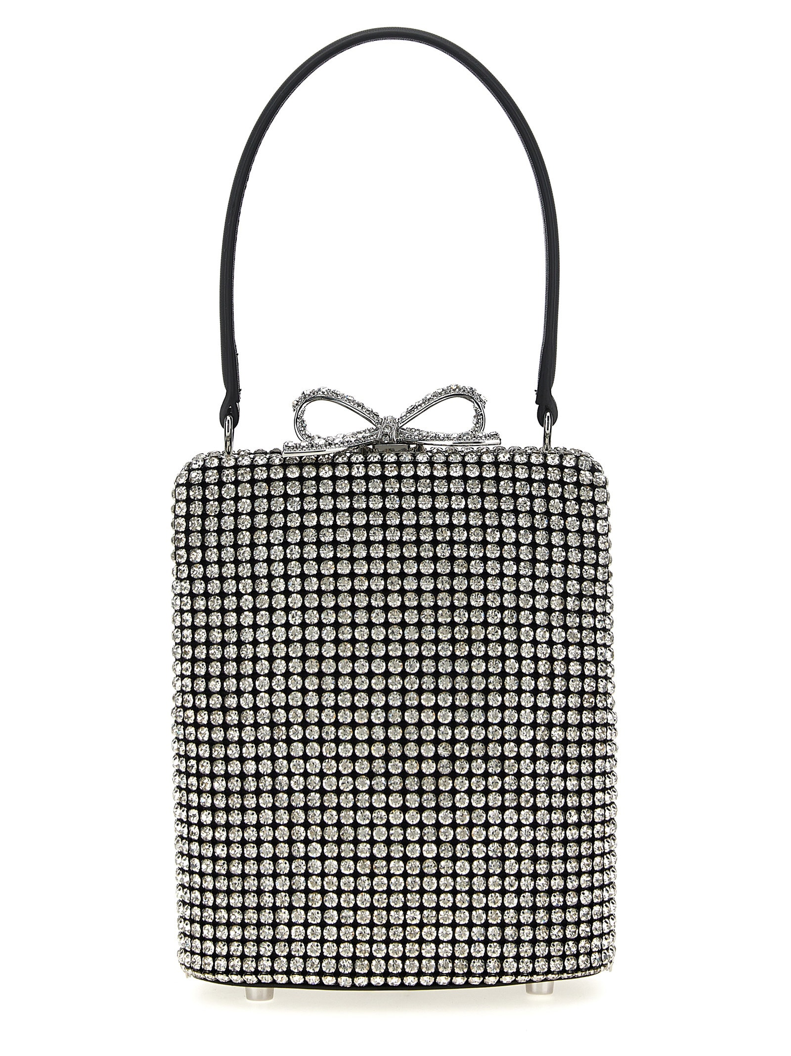 トートバッグ SELF PORTRAIT 'Silver Crystal Fishnet' handbag Silver Crystal Fishnet Bag – self-portrait-US