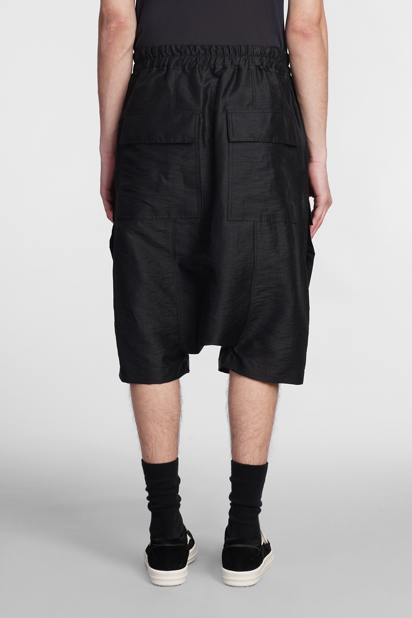 Rick Owens Cargo Pods Shorts In Black Linen | italist, ALWAYS