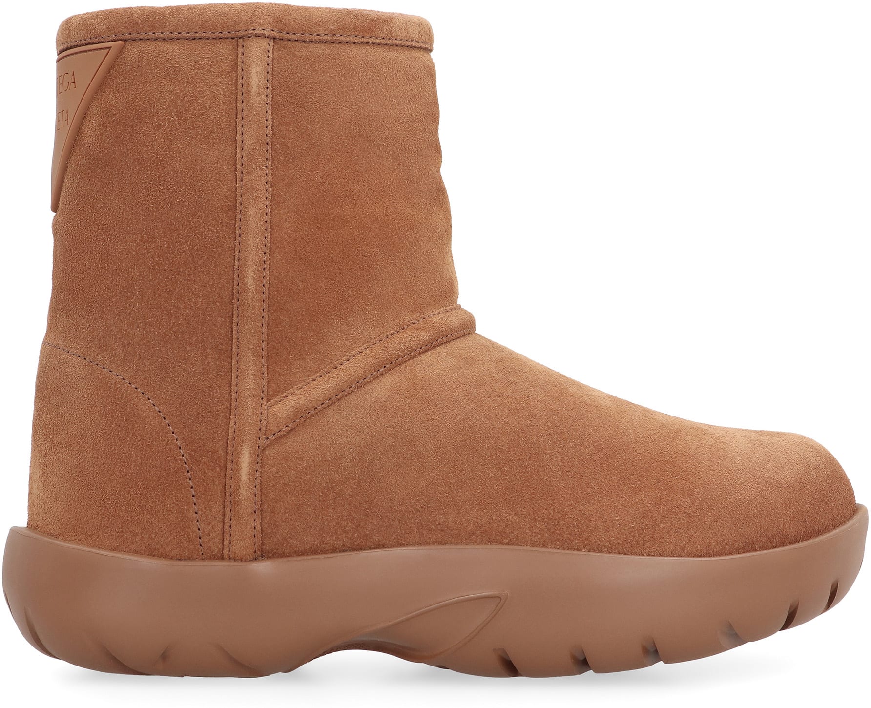 【関税&送料込】Bottega Veneta Snap Suede Ankle Boots Snap suede ankle boots in brown - Bottega Veneta | Mytheresa