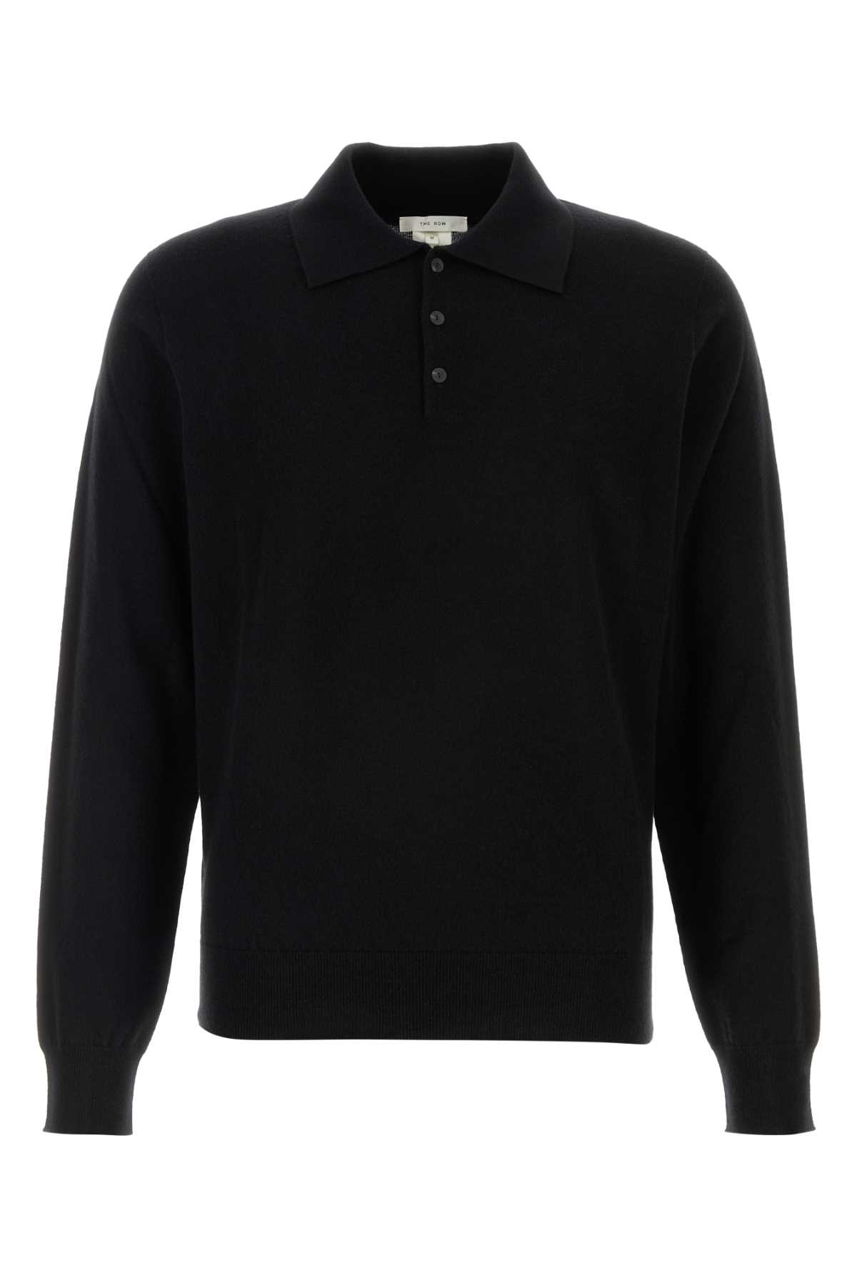ポロシャツ The Row Black Cashmere Judi Polo Shirt The Row Black Cashmere Judi Polo Shirt | italist