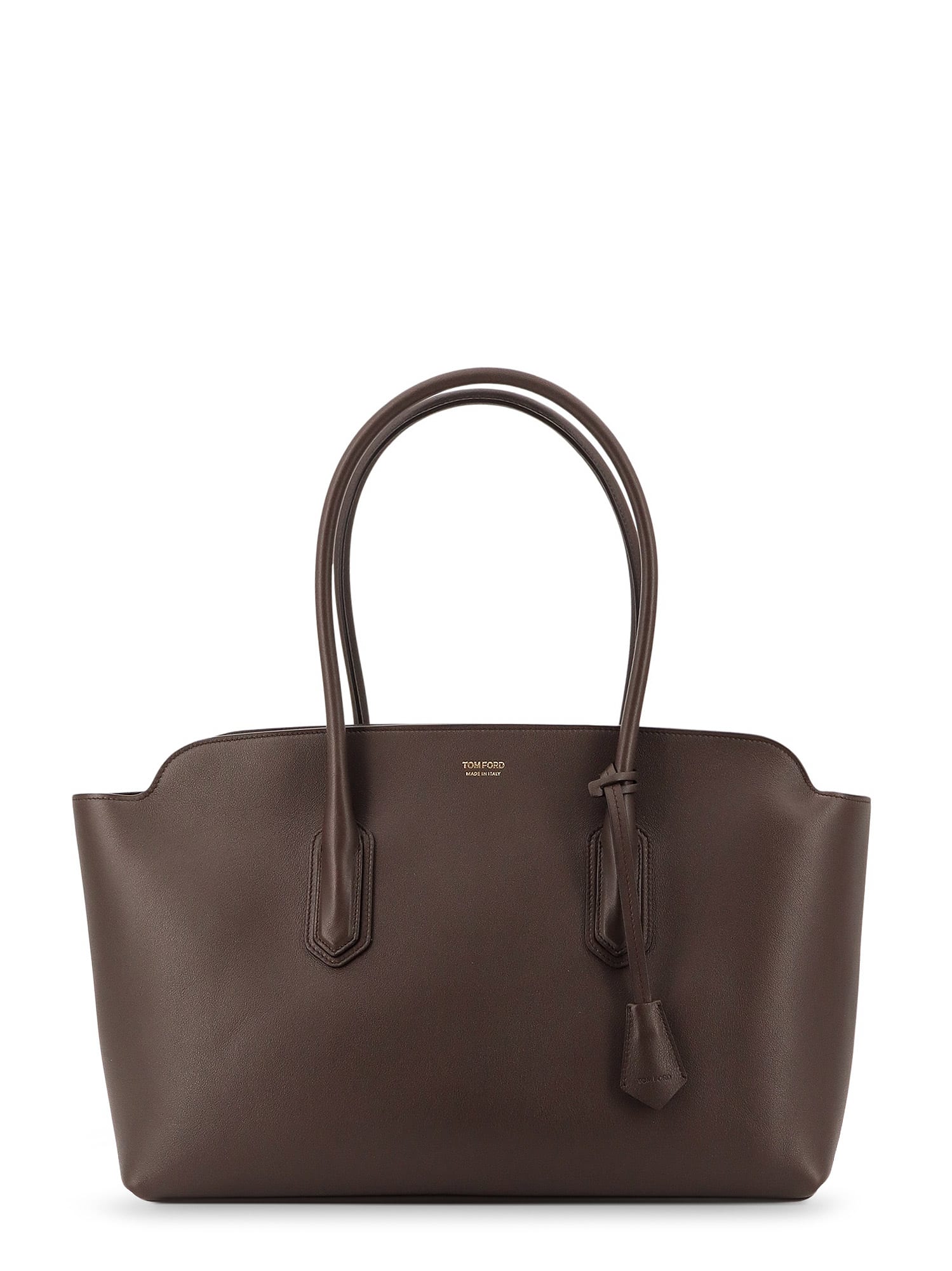 トートバッグ TOM FORD FW25 Logo shoulder bag (L1890LCL490A 1G007) Tom Ford Leather shoulder bag for Women - Black in Qatar