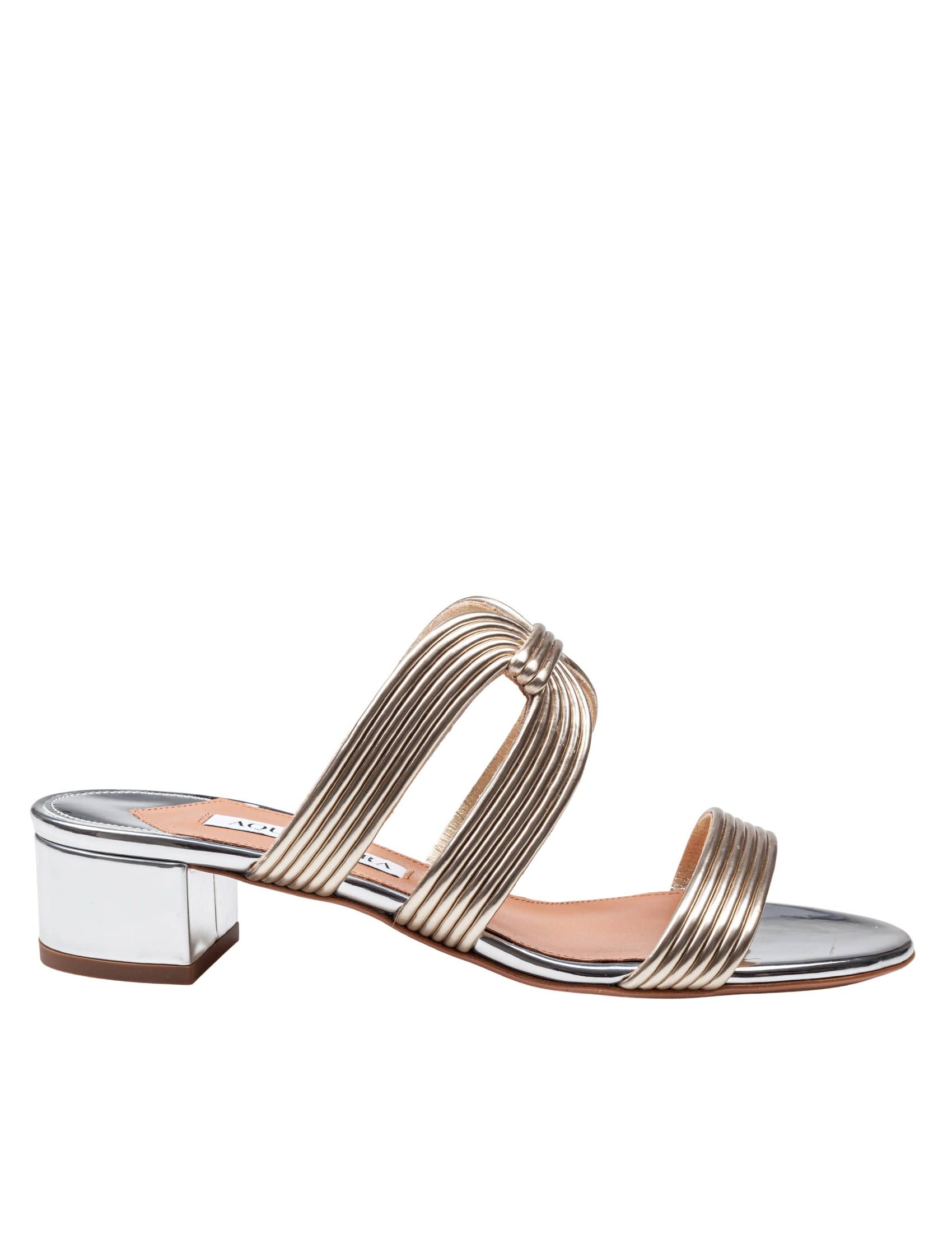 【送料&関税込】Aquazzura Mule Esencia 35 In Laminated Leath Aquazzura Mule Esencia 35 In Laminated Leather Color Light