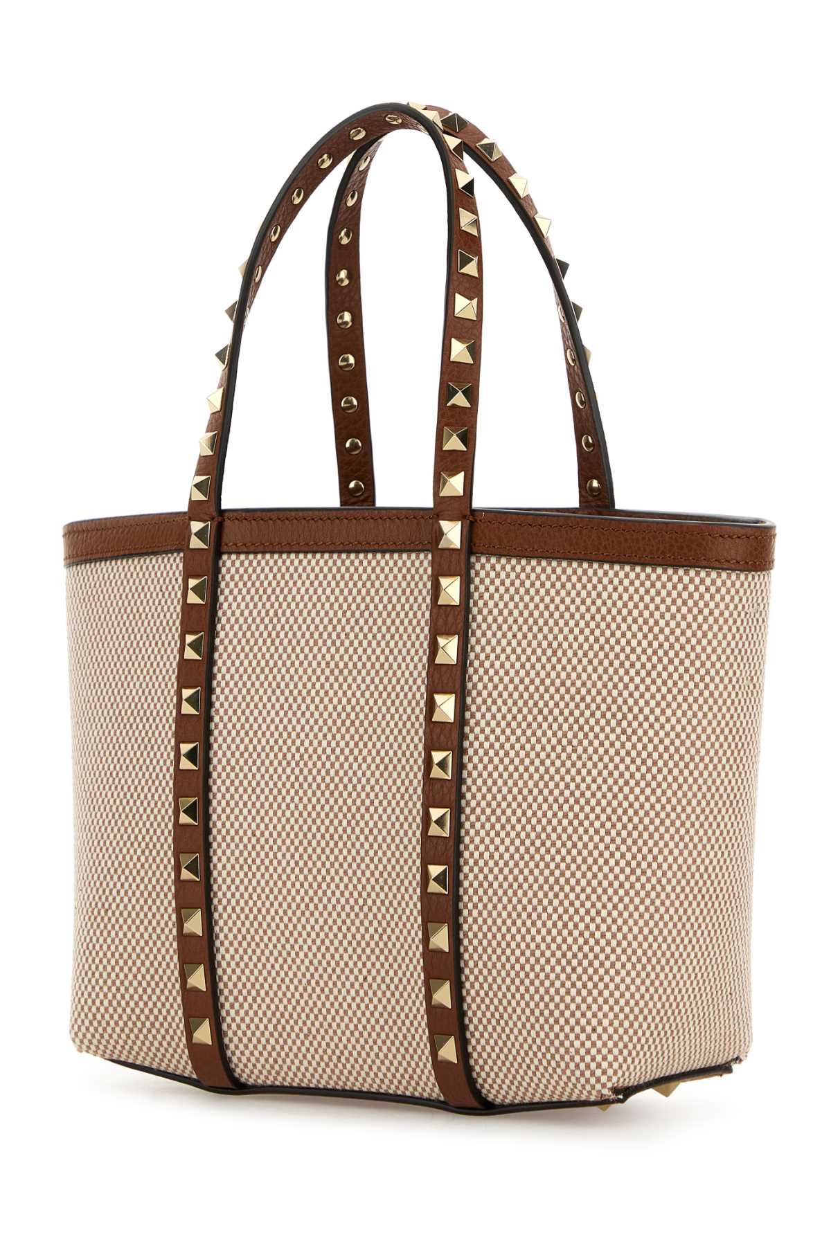 ハンドバッグ Valentino Garavani Two-Tone Canvas Medium Rockstud Handbag Valentino Garavani Two-tone Canvas Medium Rockstud Handbag