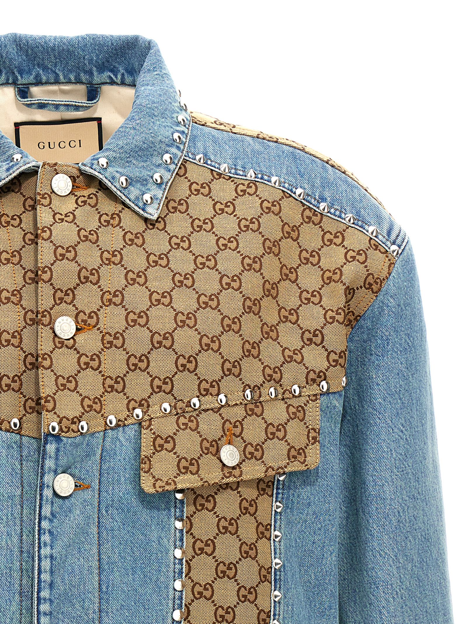 Gucci 'gg' Insert Denim Jacket | italist