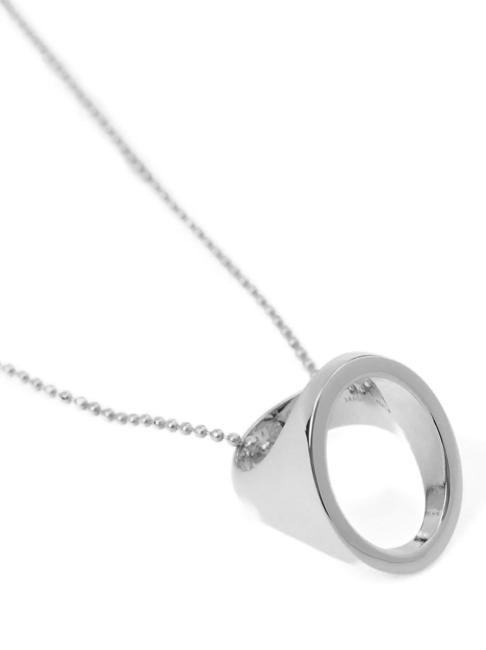 ☆間税込☆MM6 Maison Margiela anello Chevaliere ネックレス MM6 Maison Margiela 'anello Chevalière' Necklace | italist