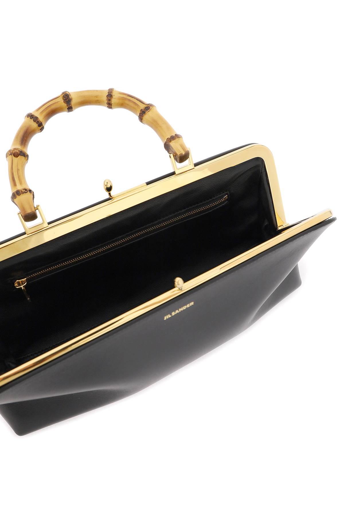 【送料&関税込】Jil Sander Black Small Goji Bamboo Bag Jil Sander Goji bamboo-handle Mini Bag | Black | FARFETCH