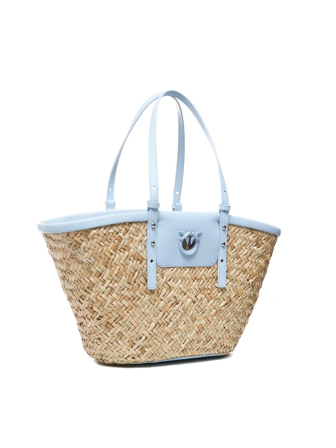 トートバッグ PINKO Woman Tote bags Blue 104754A2G5 AE7Q Pinko Love Birds Logo Plaque Tote Bag | italist