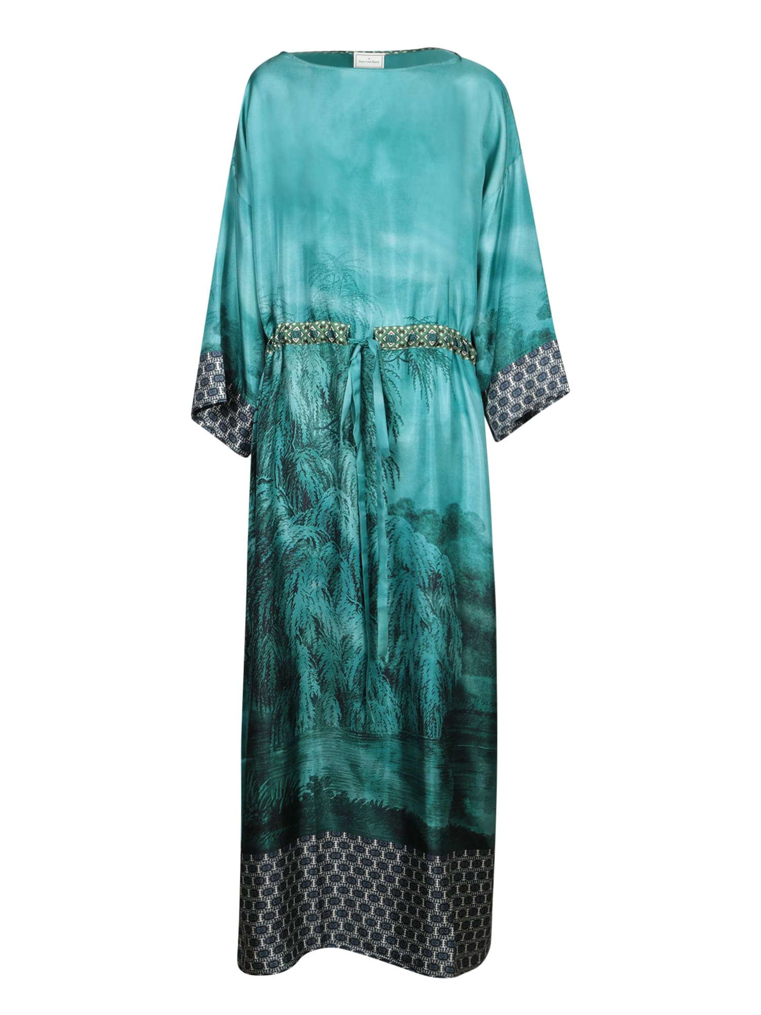 ワンピース PIERRE LOUIS MASCIA Women Dresses ALOES KL12428 515004 Blue Pierre-Louis Mascia Aloes Long Dress In Multicolor Blue