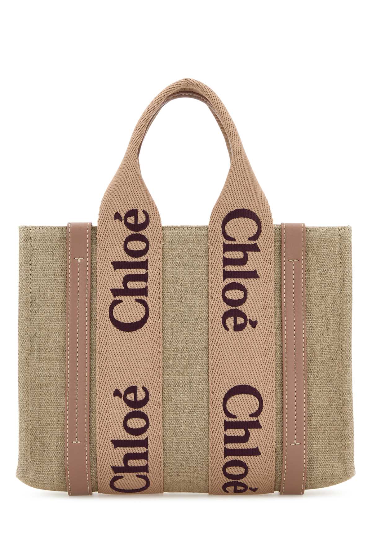 【関税&送料込】Chloe Multicolor Linen Medium Woody Shopping Chloé Woody Tote Bag In Linen | Chloé US