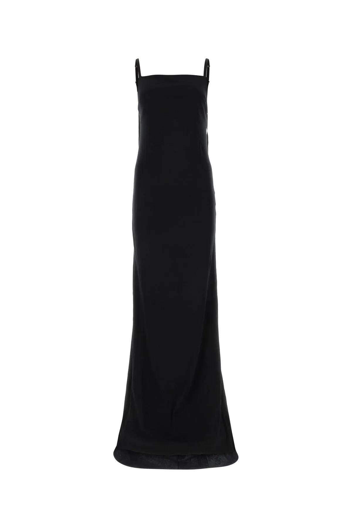 black cotton long dress