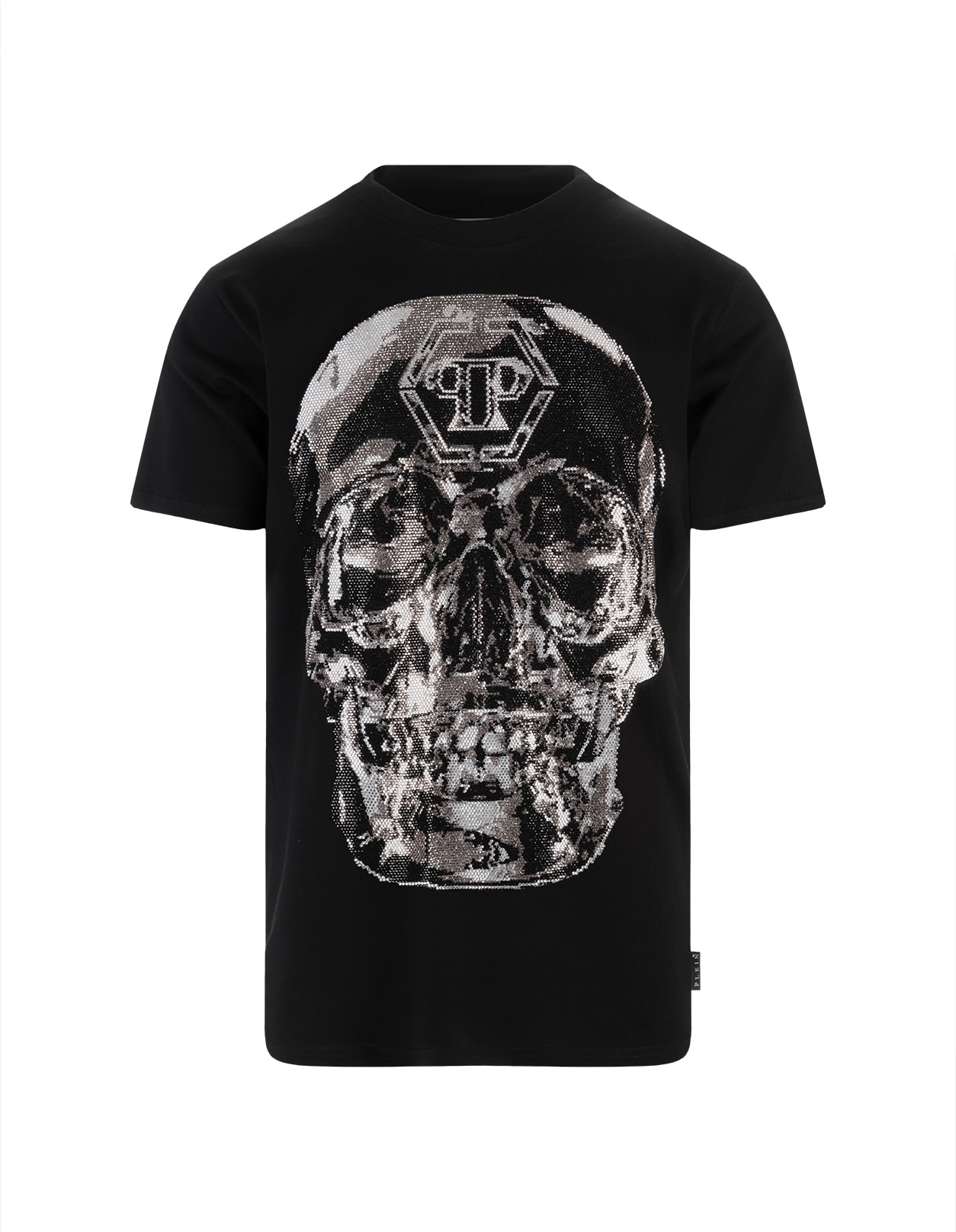 Angreb Sved Amorous Philipp Plein Black Skull Glass T-shirt | italist