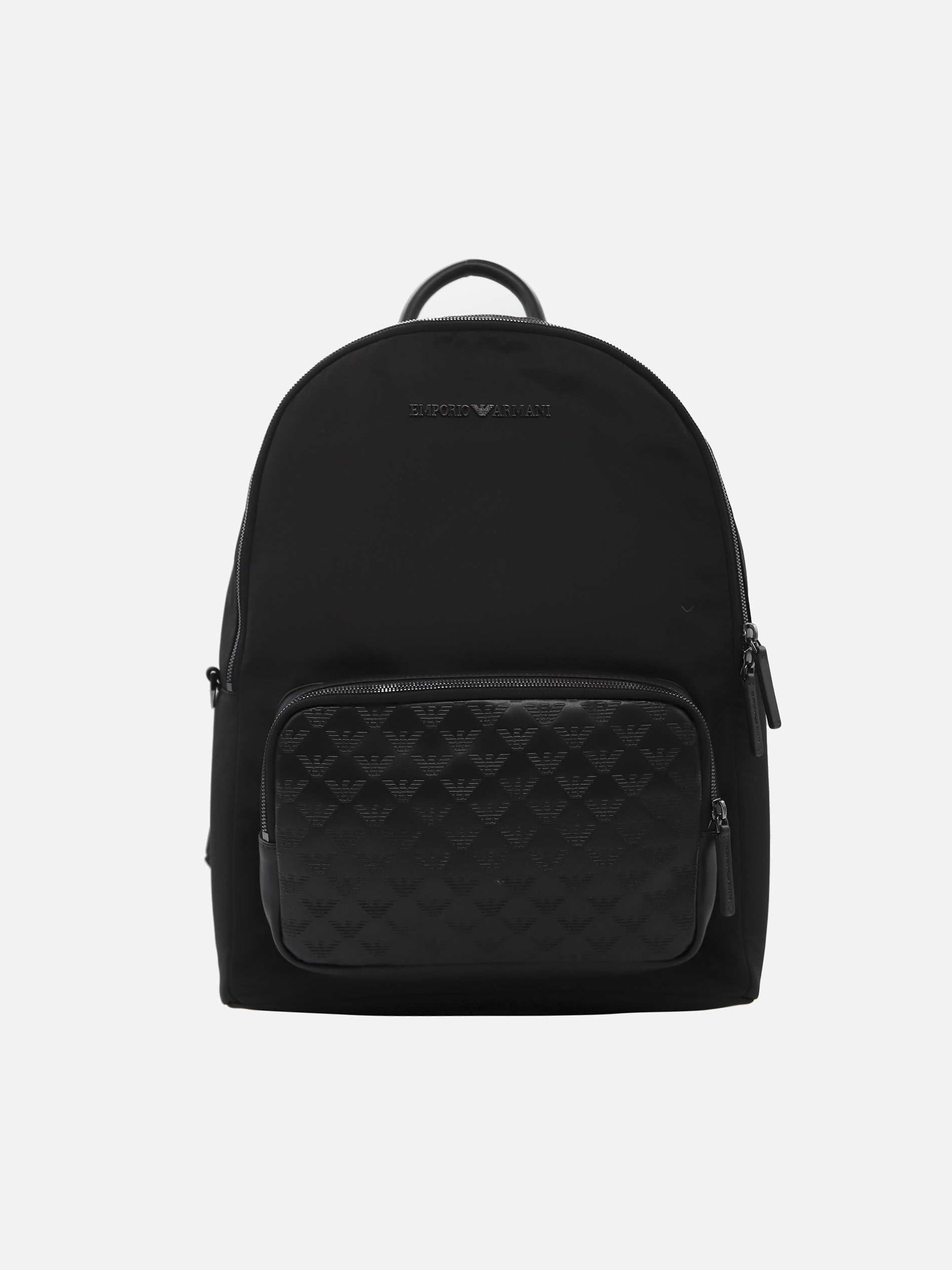 Emporio Armani Backpack With All-over Monogram Print