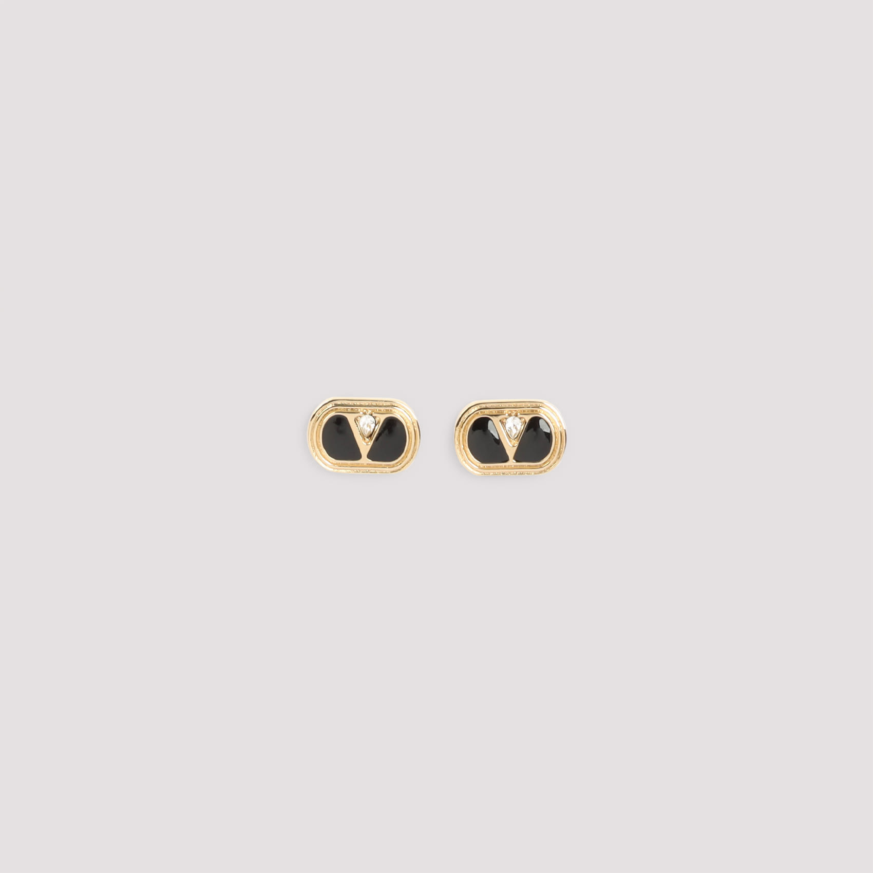 【関税&送料込み】Valentino Garavani Oval Earrings With Cr Valentino Garavani Ovalette Metal Earrings | italist, ALWAYS