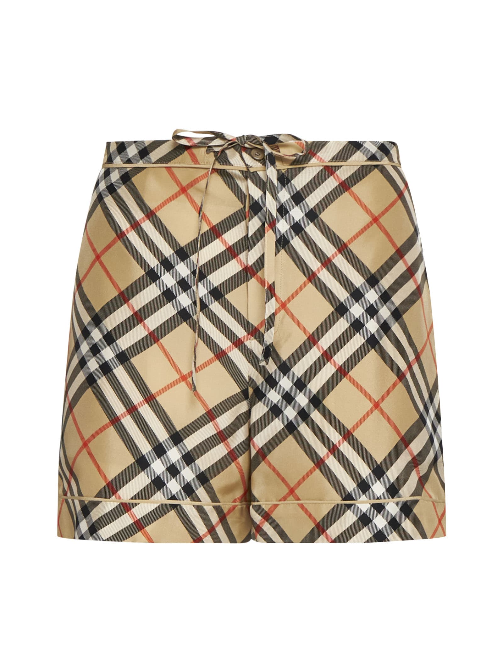 ショートパンツ Burberry FW24 Printed silk shorts (8094546 B9368) Burberry check-print Silk Shorts | Brown | FARFETCH