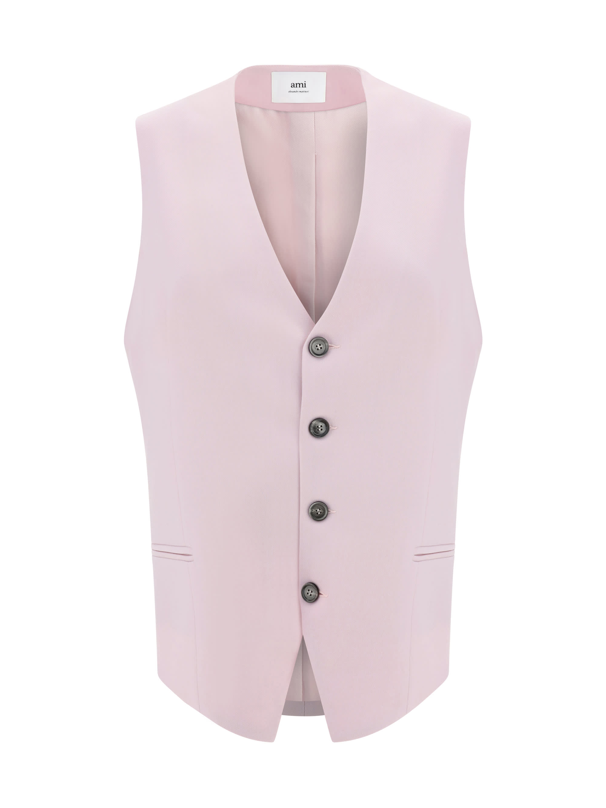 【送料&関税込】Ami Alexandre Mattiussi Pink Wool Vest Ami Alexandre Mattiussi Pink Wool Vest | italist