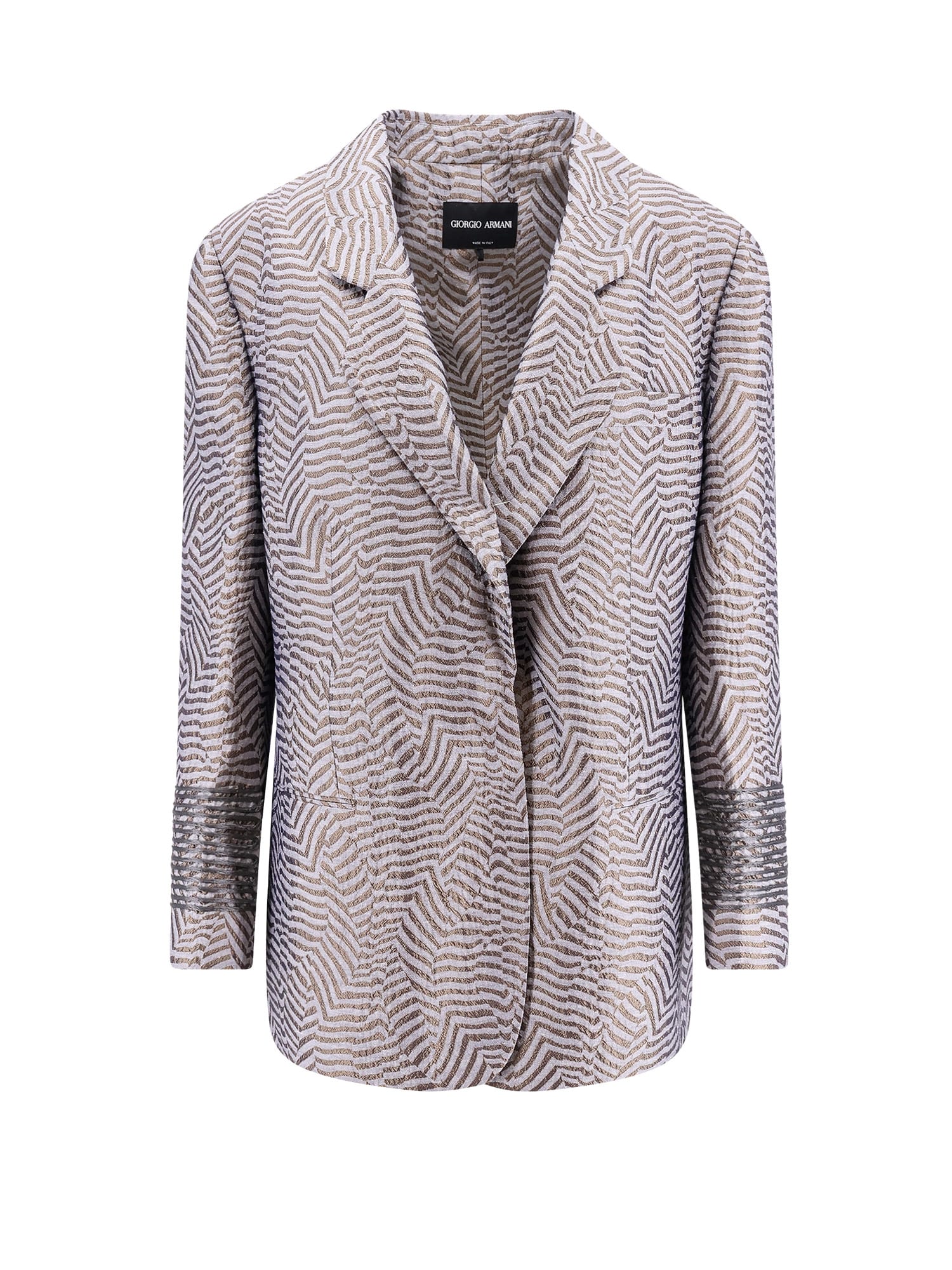【VIP価格】GIORGIO ARMANI Embroidered striped Blazer Giorgio Armani Embroidered Striped Blazer | italist, ALWAYS