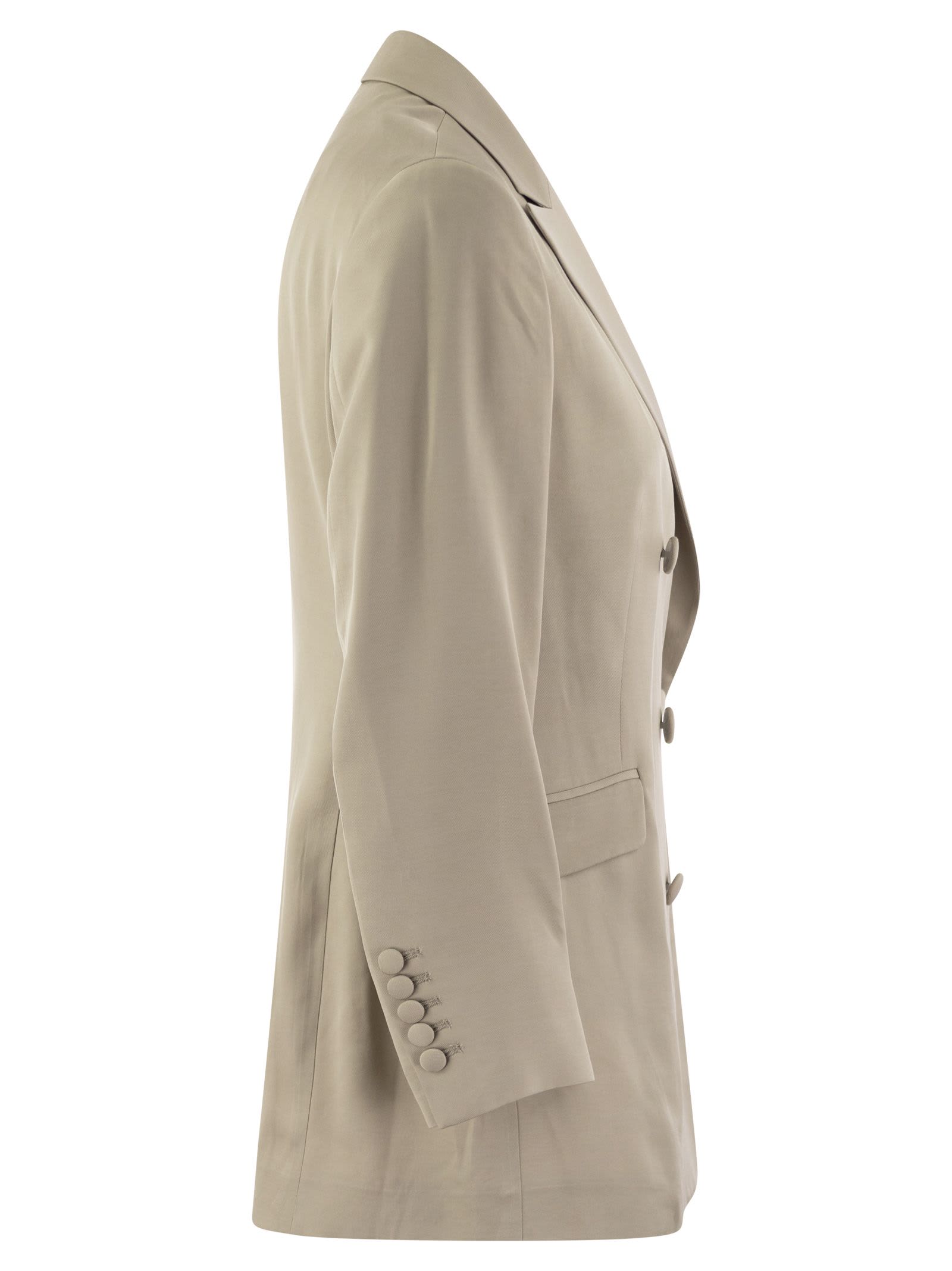ジャケット SAULINA ANITA - Viscose double-breasted blazer (SAB180 4) Saulina Milano Anita - Viscose Double-breasted Blazer