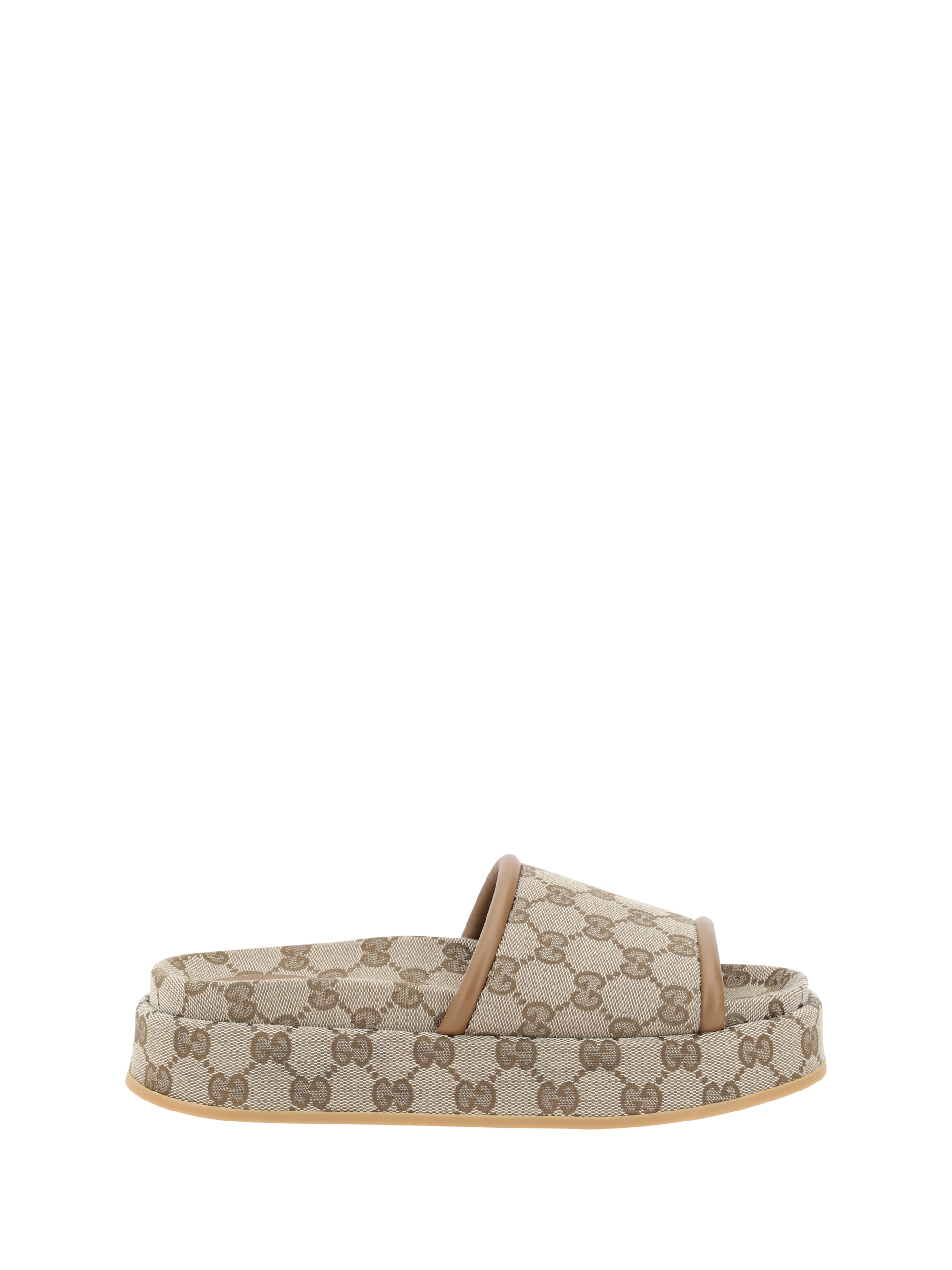 Gucci Gg Pattern Platform Sandals | italist