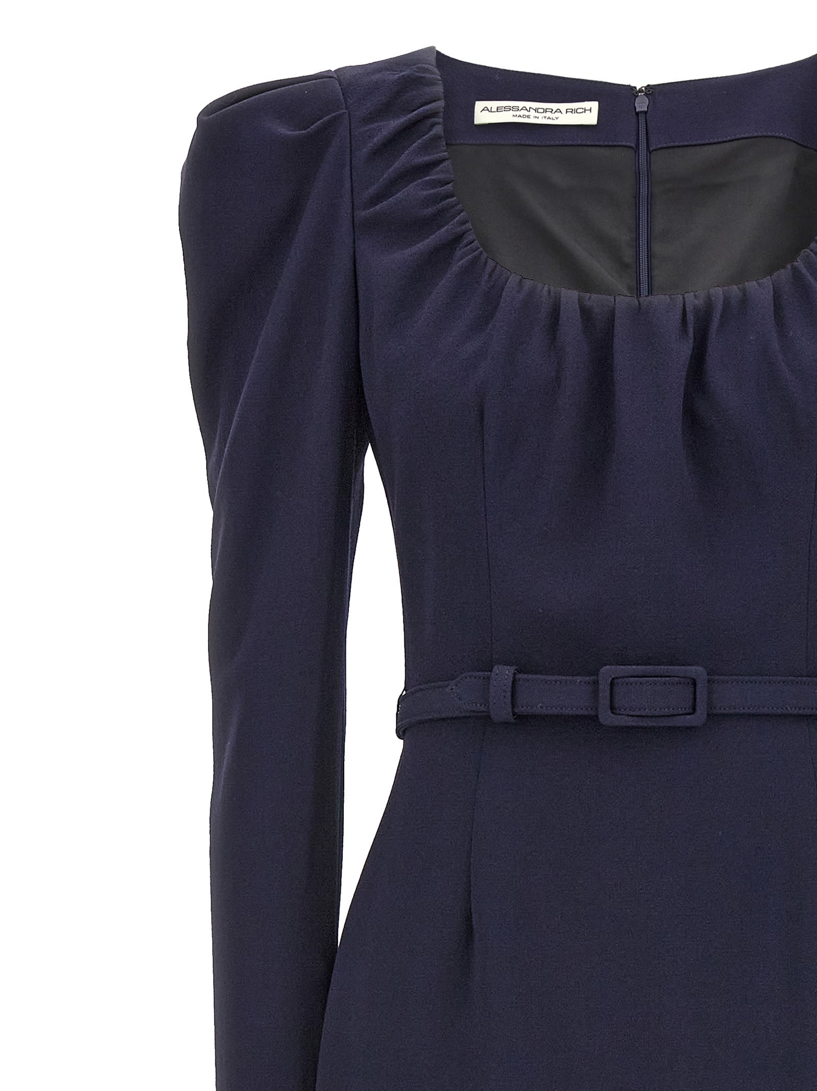 Alessandra Rich Belt Crepe Dress | italist