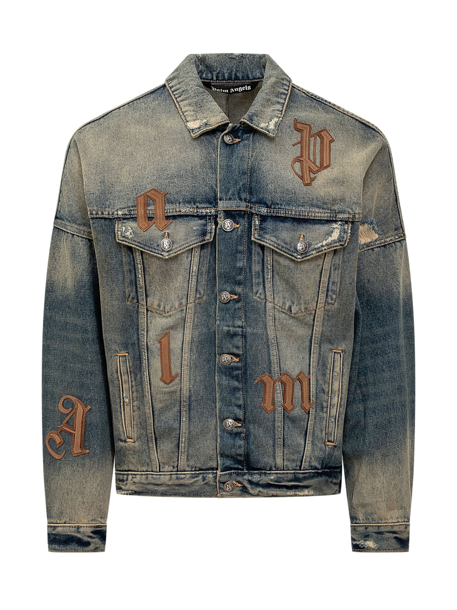 Palm Angels Denim Jacket With Logo | italist
