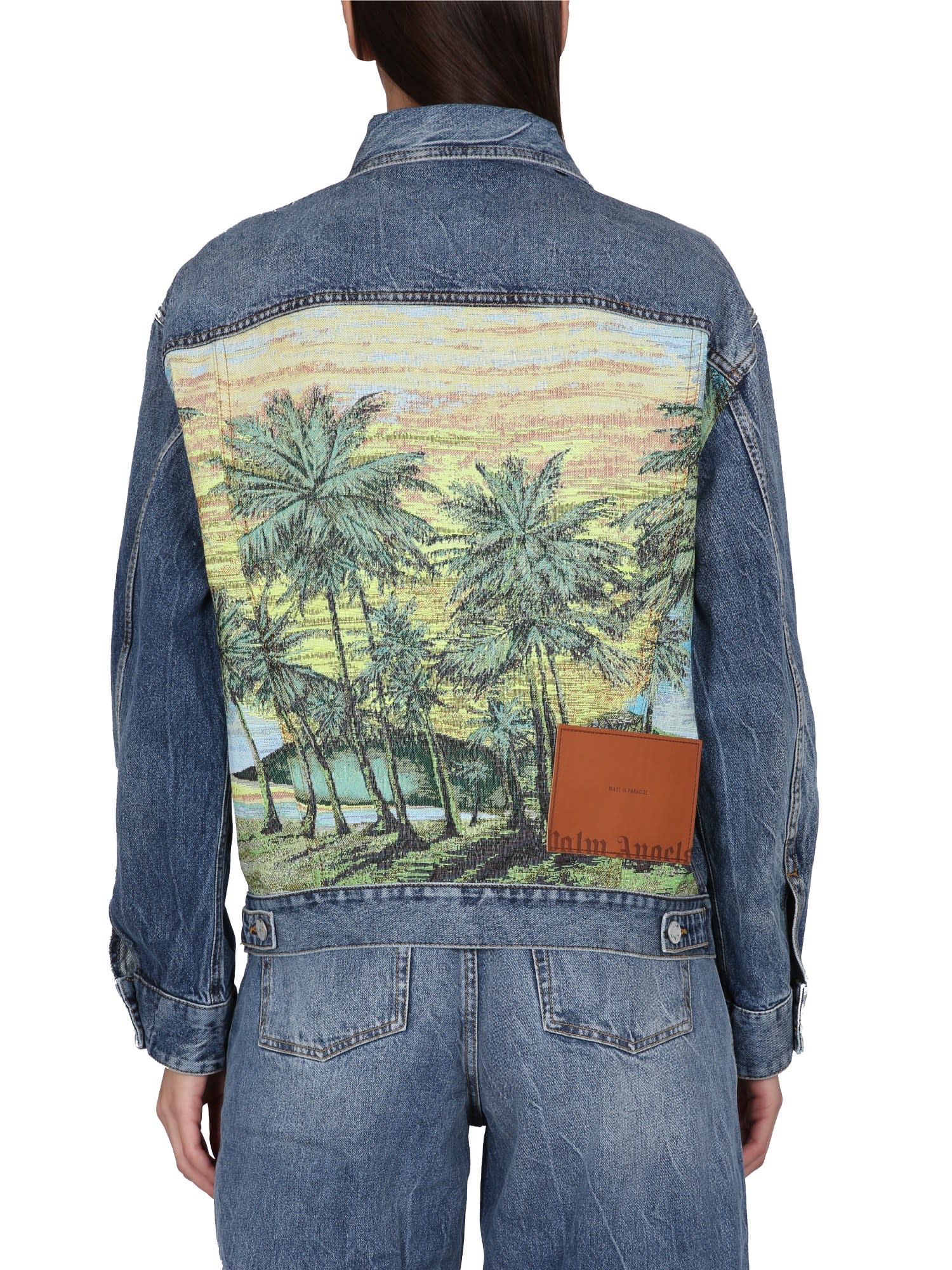 ジャケット Palm Angels SUNRISE PRINT JACKET (PWYE032_S23DEN0024784) Palm Angels Sunrise Print Jacket | italist