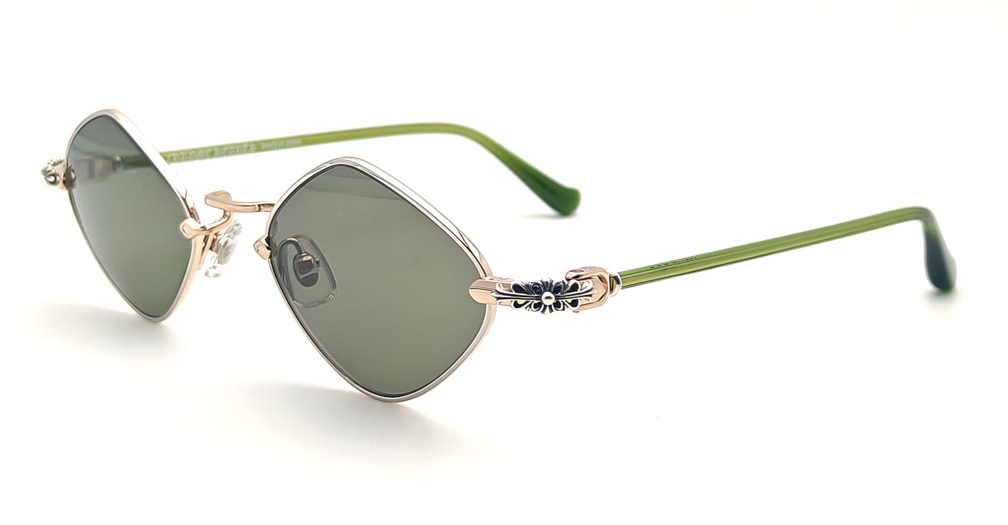 +CHROME HEARTS+ DIAMOND DOG サングラス メガネ SUNGLASSES Chrome Hearts Diamond Dog - Shiny Silver / Gold / Dark Olive