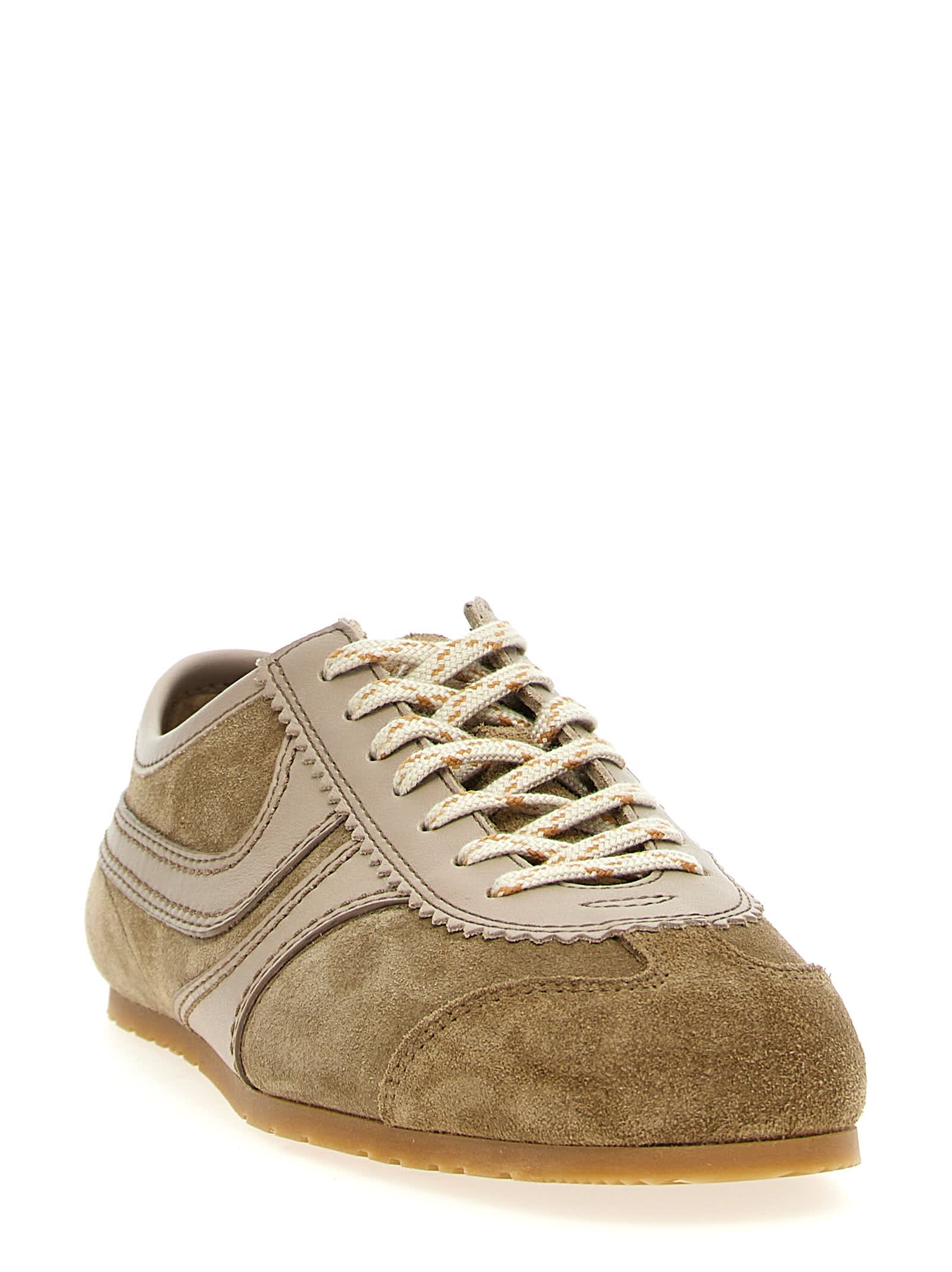 【関税込み】Dries Van Noten ベージュ シアリング サボミュール Dries Van Noten Suede Sneakers | italist