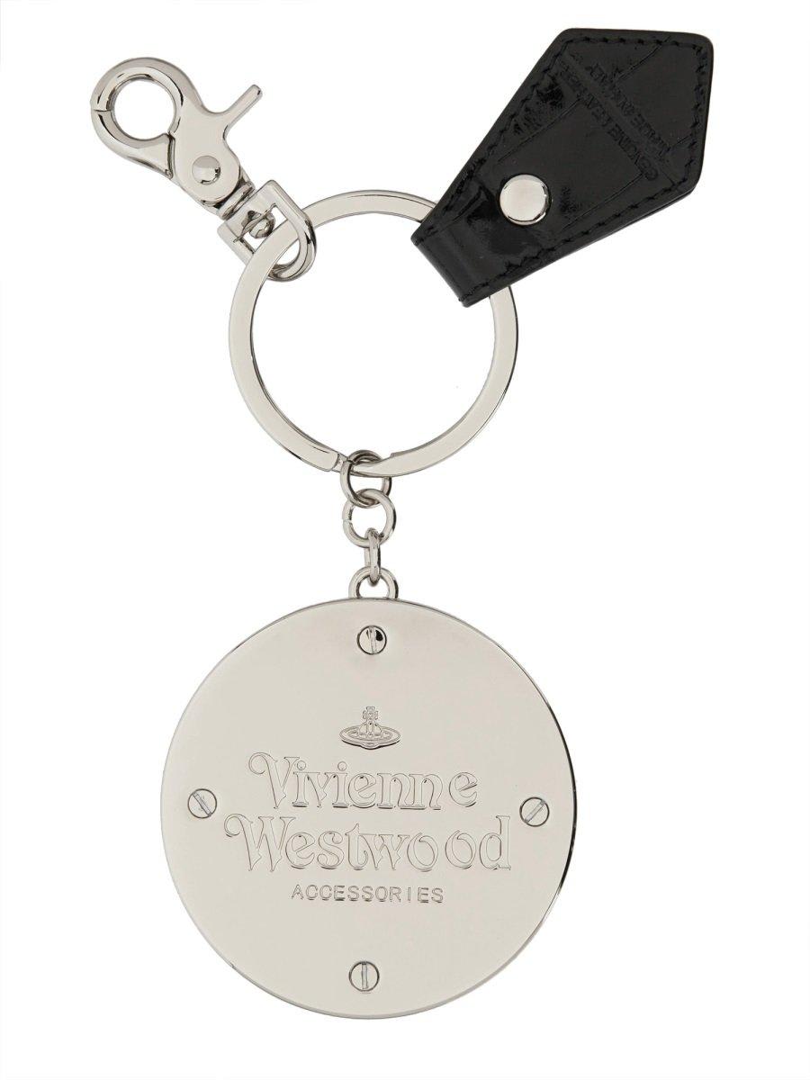 【送料&関税込】Vivienne Westwood Logo Patch Embossed Keyrin Vivienne Westwood Logo Patch Embossed Keyring | italist