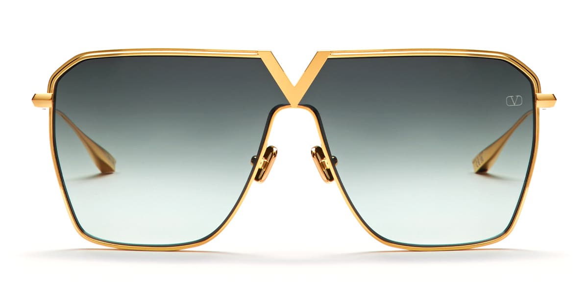 Valentino Eyewear V-goldshield - 18k Gold Sunglasses | italist