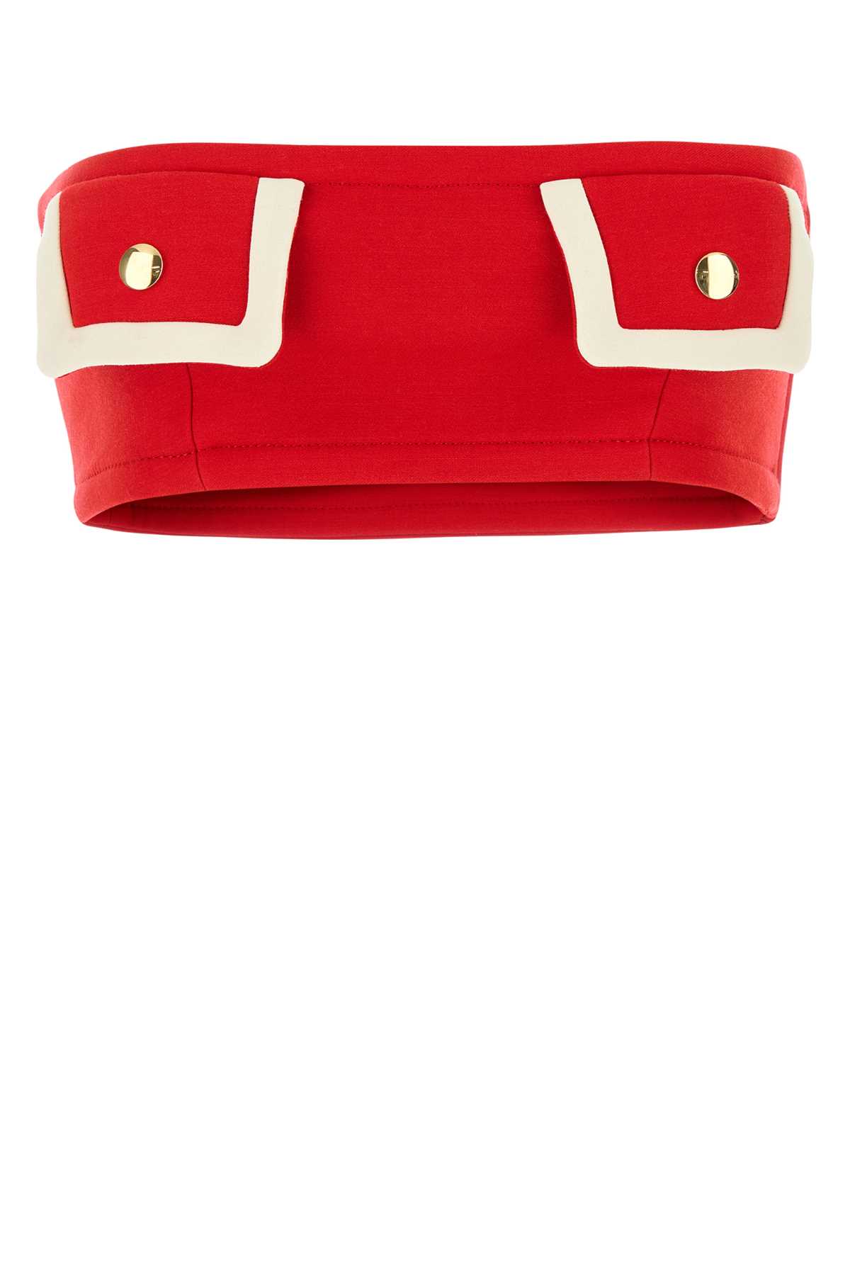 【送料&関税込】Prada Red Wool Crop-top Prada Red Wool Crop-top | italist