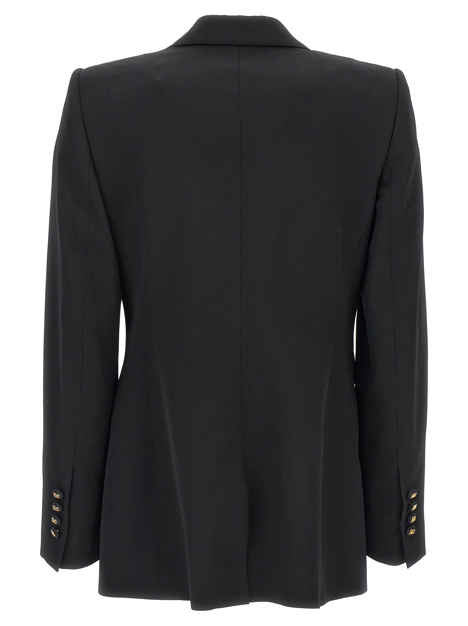 【関税込み】dolce & gabbana 'Turlington' blazer Double-breasted velvet Turlington jacket in Black for Women