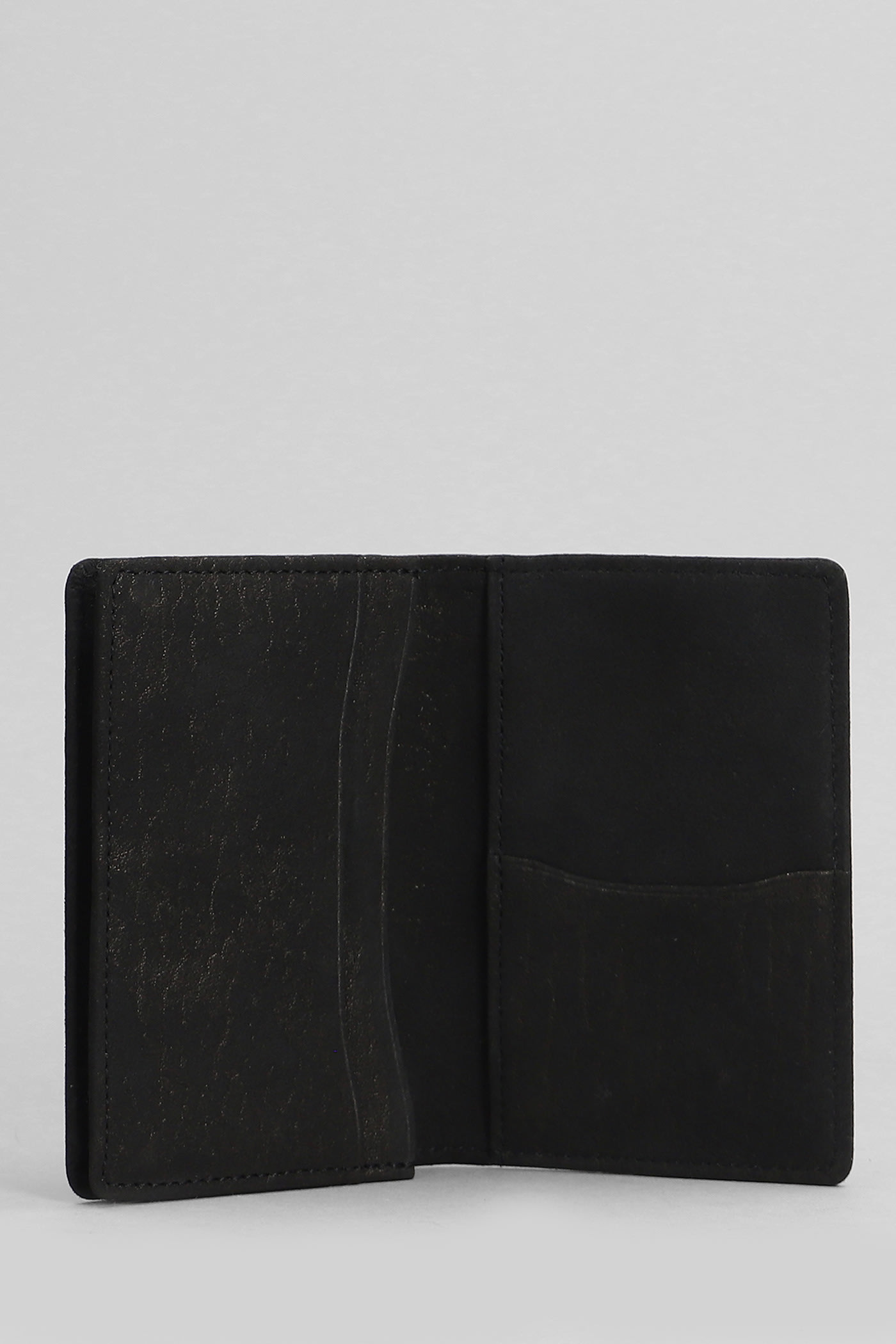 Yohji Yamamoto☆ ITALIAN LEATHER WALLET ブラック Yohji Yamamoto Wallet In Black Leather | italist