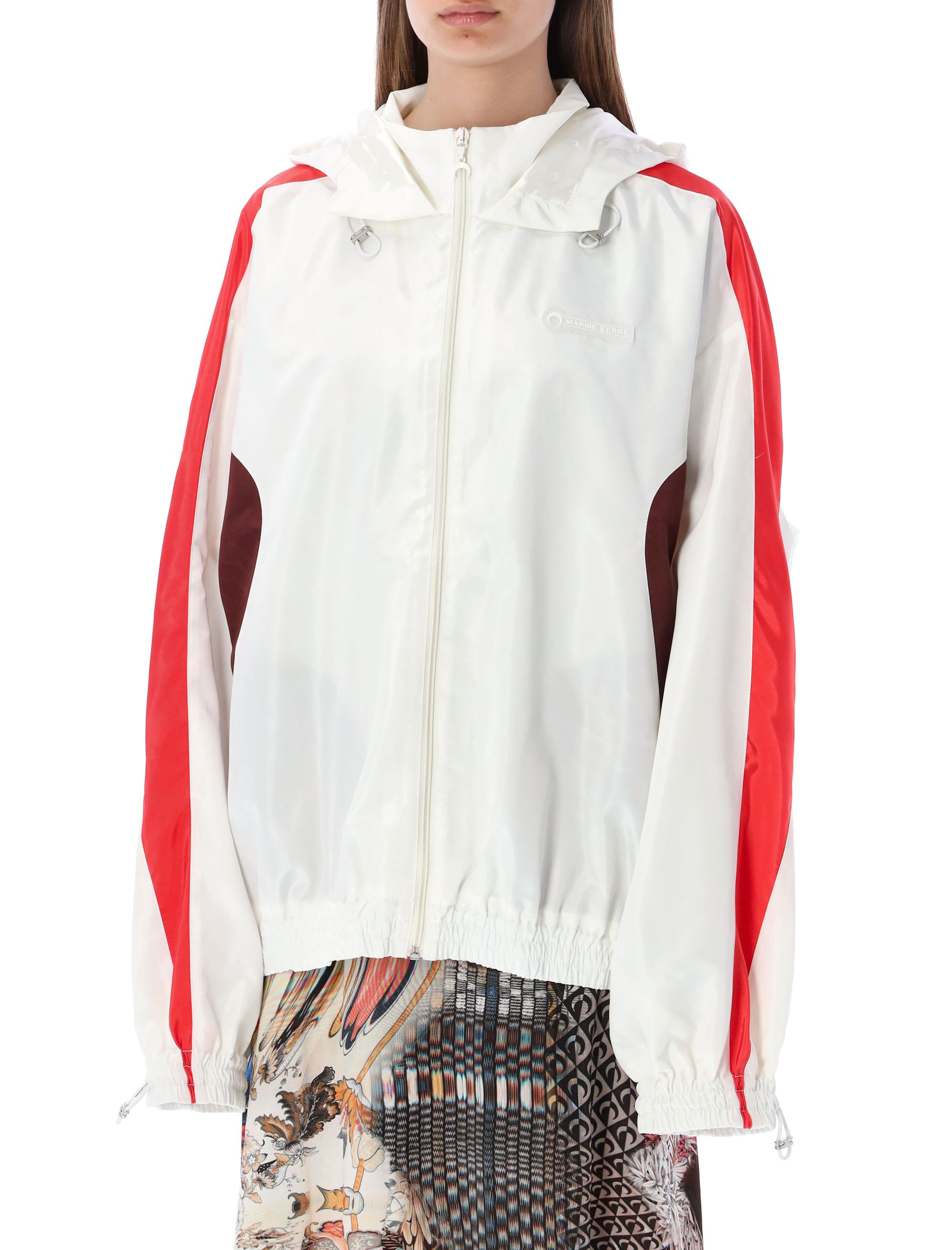 Boxy Moire track jacket in pink - Marine Serre | Mytheresa