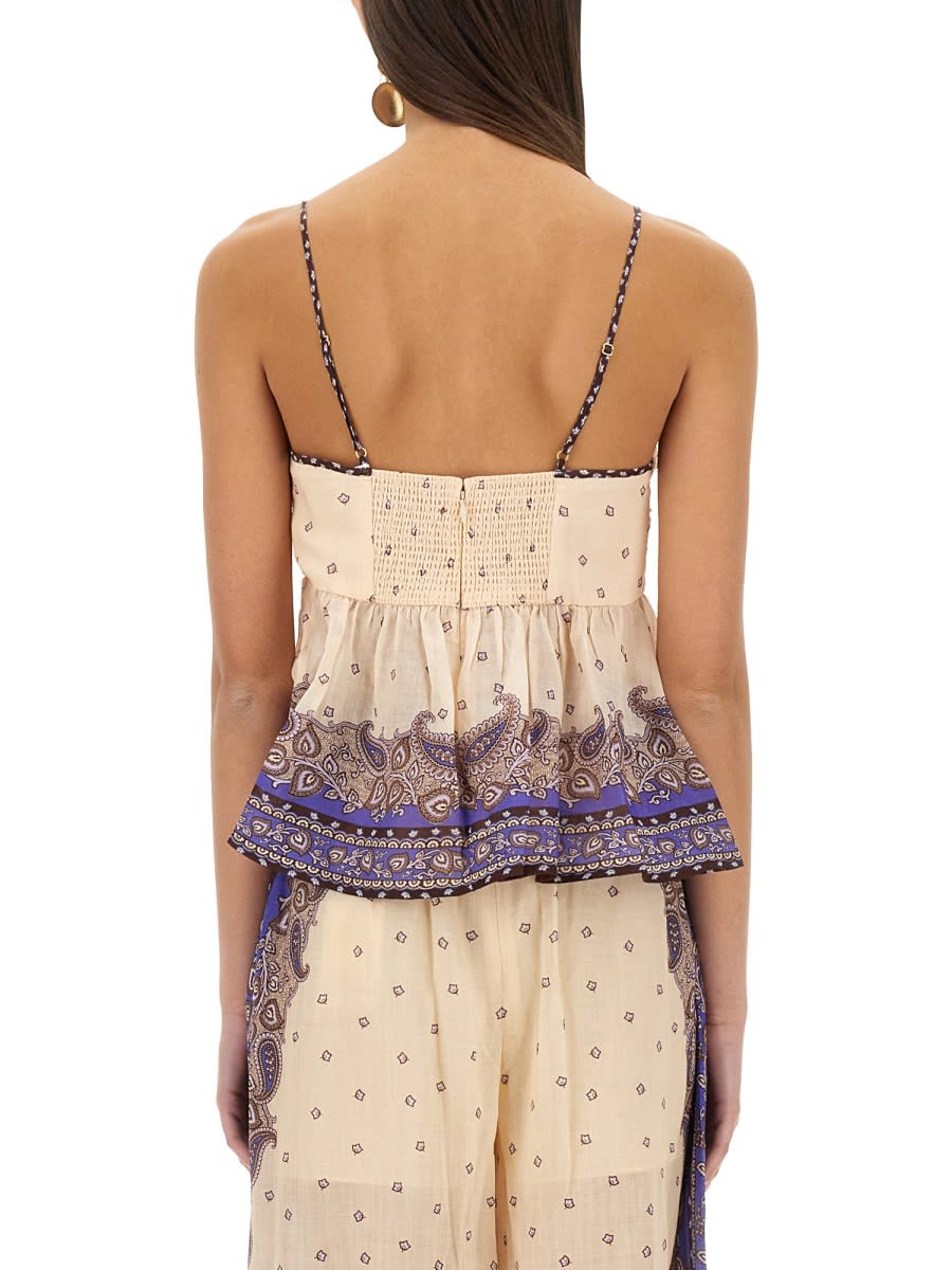 Tシャツ・カットソー ZIMMERMANN TOP MAXINE Zimmermann Maxine cotton terry crop top Zimmermann