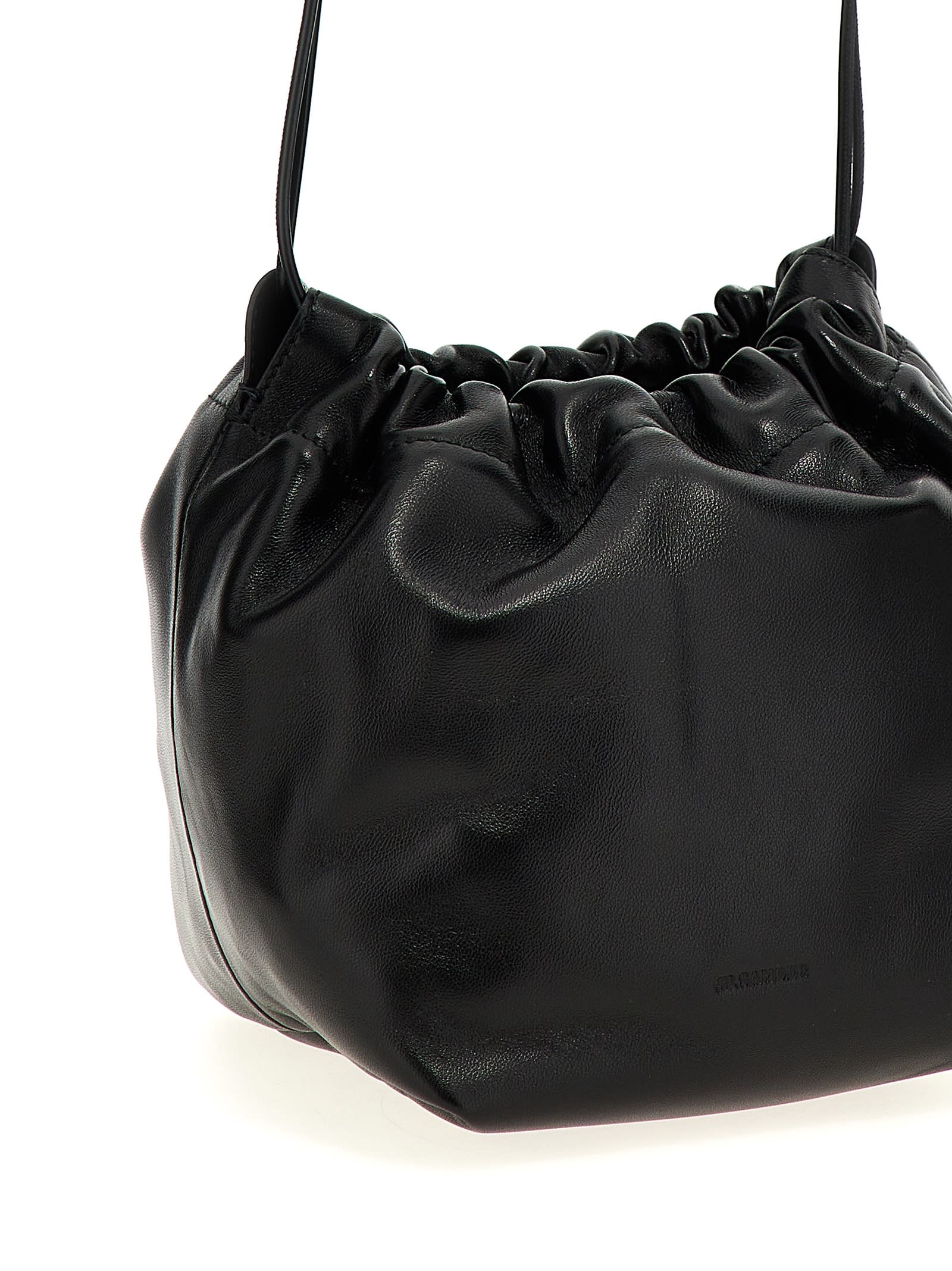 JIL SANDER｜CROSSBAGS (DUMPLING MINI (J55WG0002 P5107 65 Jil Sander Dumpling Small Leather Crossbody Bag - Black