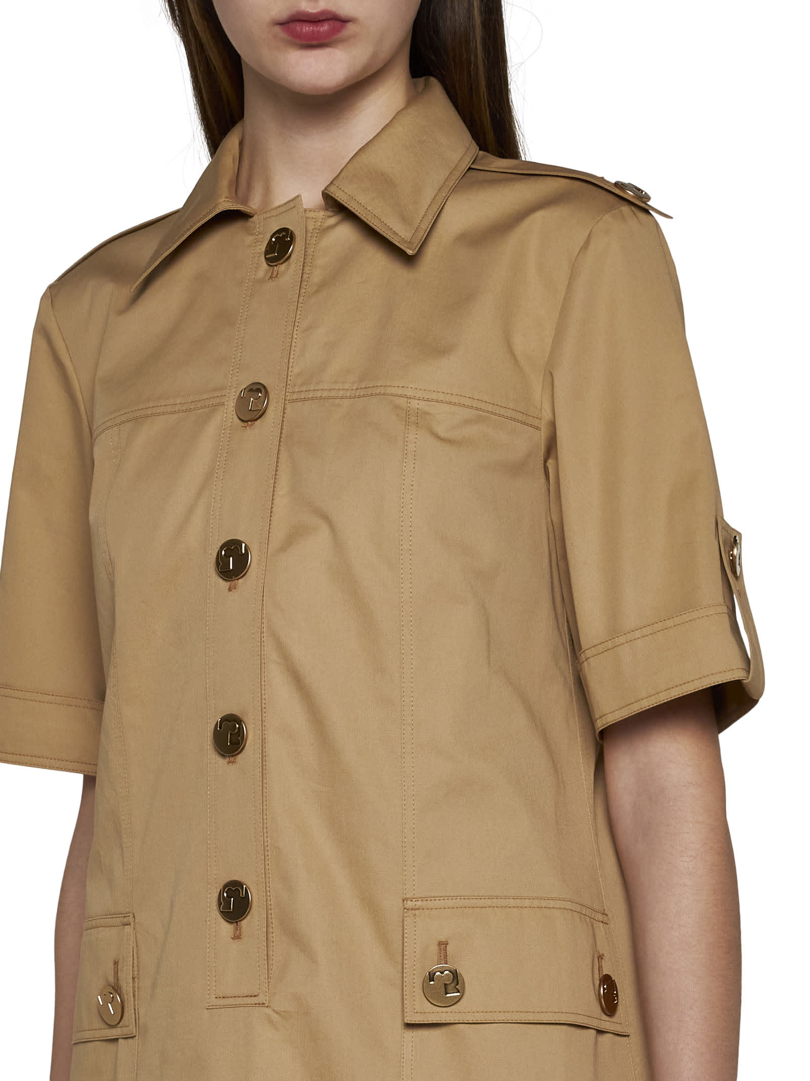 【送料&関税込】Tory Burch Beige camp Mini Dress Tory Burch Beige 'camp' Mini Dress | italist