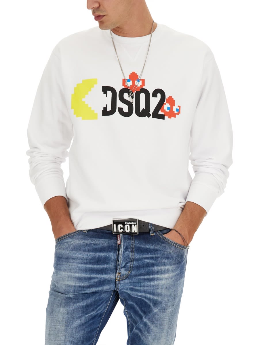 DSQUARED2☆Pac-Man Sweatshirt スウェットシャツ【UK発】 DSQUARED - DSQUARED X PAC-MAN COTTON SWEATSHIRT - Eleonora