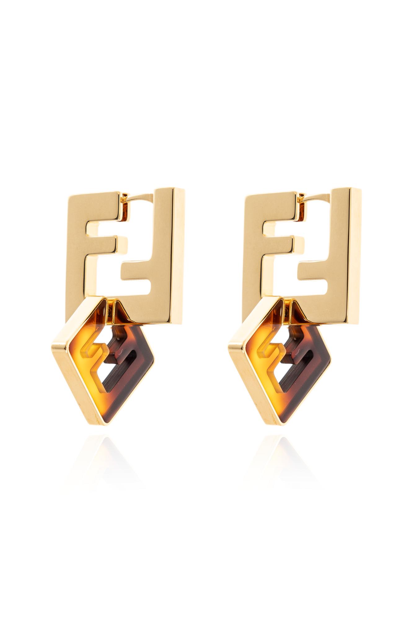 ピアス Fendi Printed Plexiglass Forever Fendi Earrings Printed Plexiglass And Metal Forever Fendi Earrings