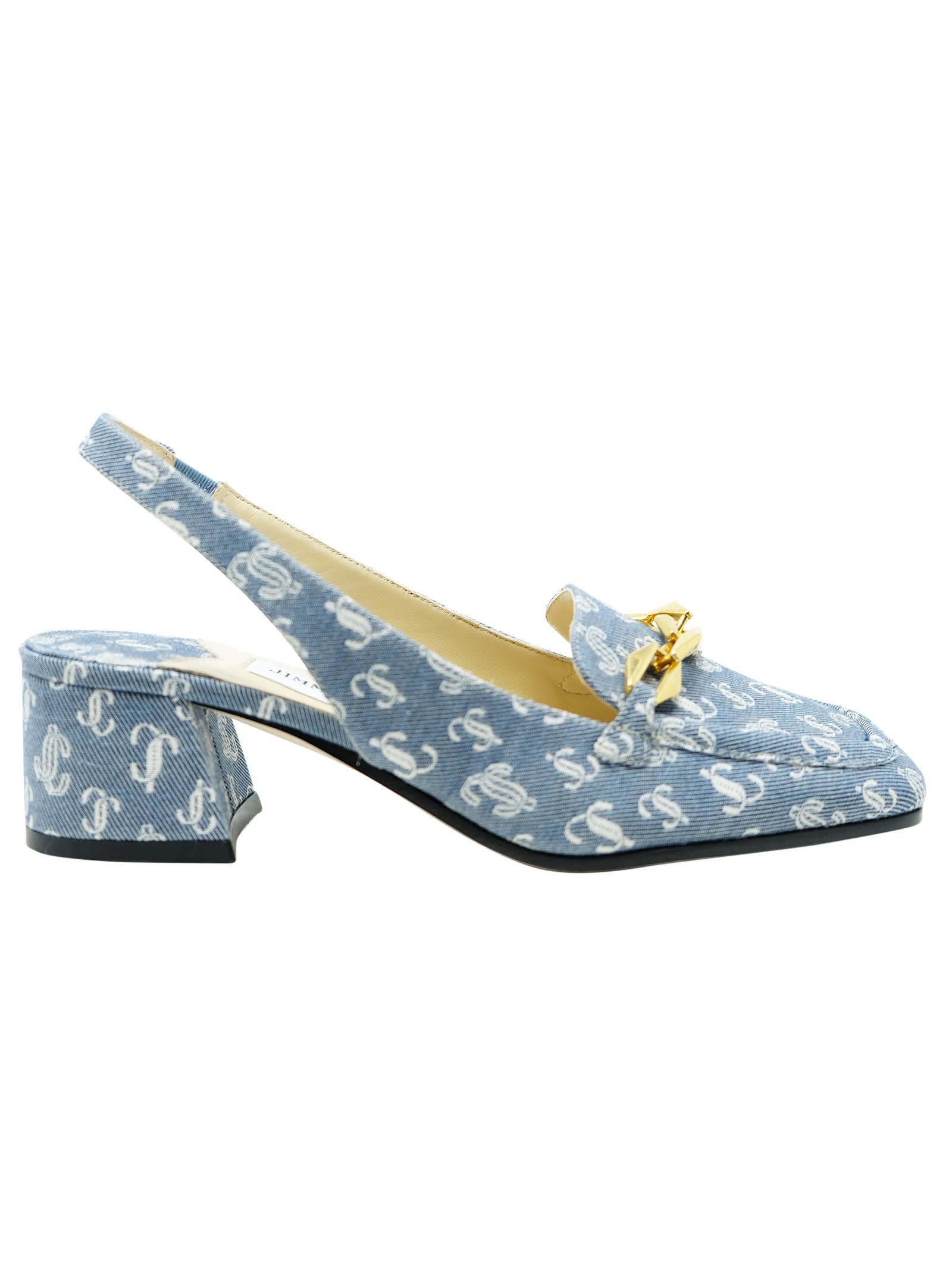 Diamond Tilda Denim Slingback Pumps in Blue - Jimmy Choo