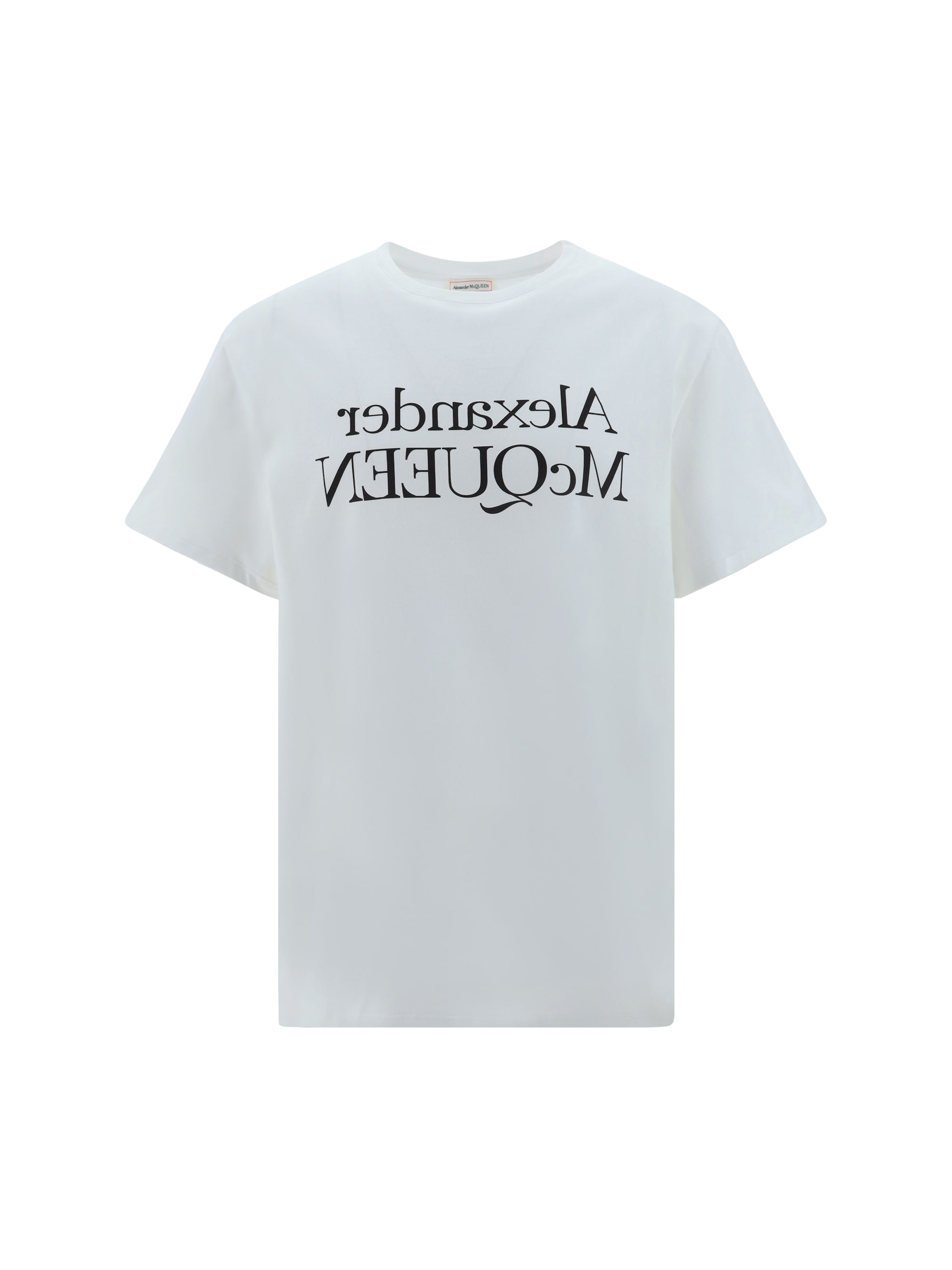 ALEXANDER MCQUEEN ロコフリントクルネックTシャツ 【関税込】 Alexander McQueen Logo Printed Crewneck T-shirt | italist