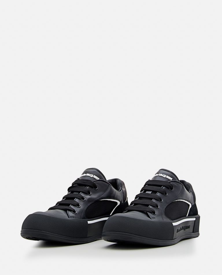 スニーカー ALEXANDER MCQUEEN 'Neoprene Canvas' sneakers White/Black NEW Alexander McQueen White Black Court Paneled Neoprene