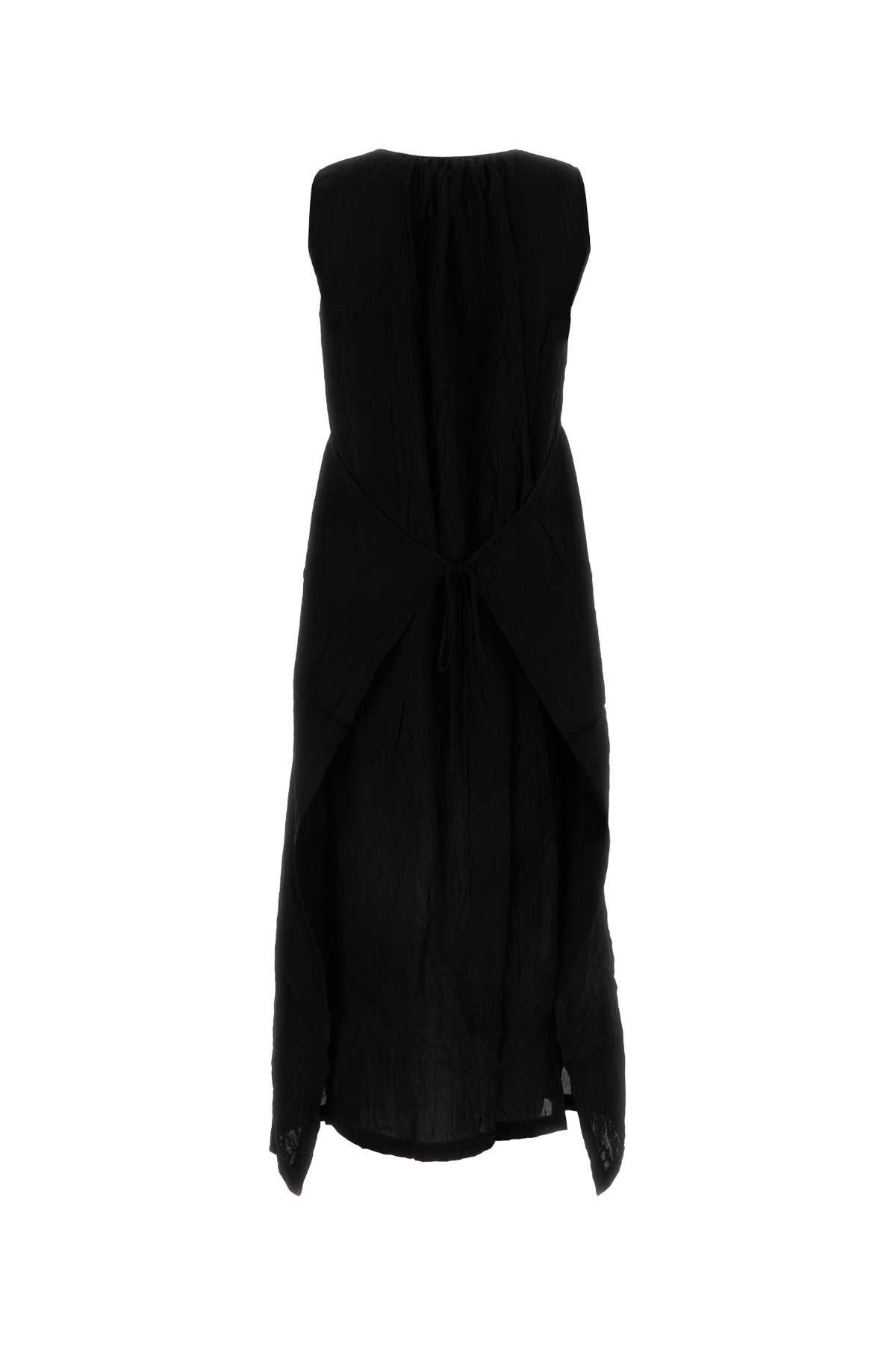 ワンピース UMA WANG SS24 Black viscose Aerial dress (UP5002 UW900) Uma Wang Aposy Dress | Black | FARFETCH ID