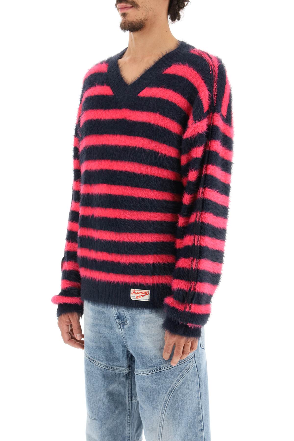 Andersson Bell Brushed Effect Striped Sweater | italist, ALWAYS