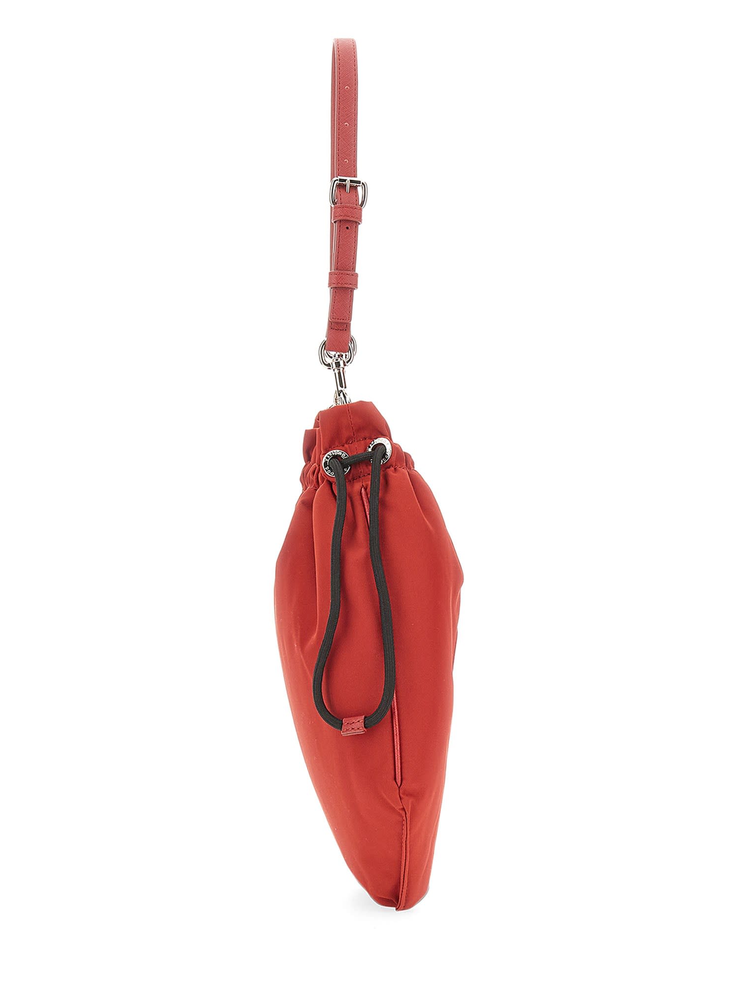 Vivienne Westwood Belle Velvet Clutch Bag in Red