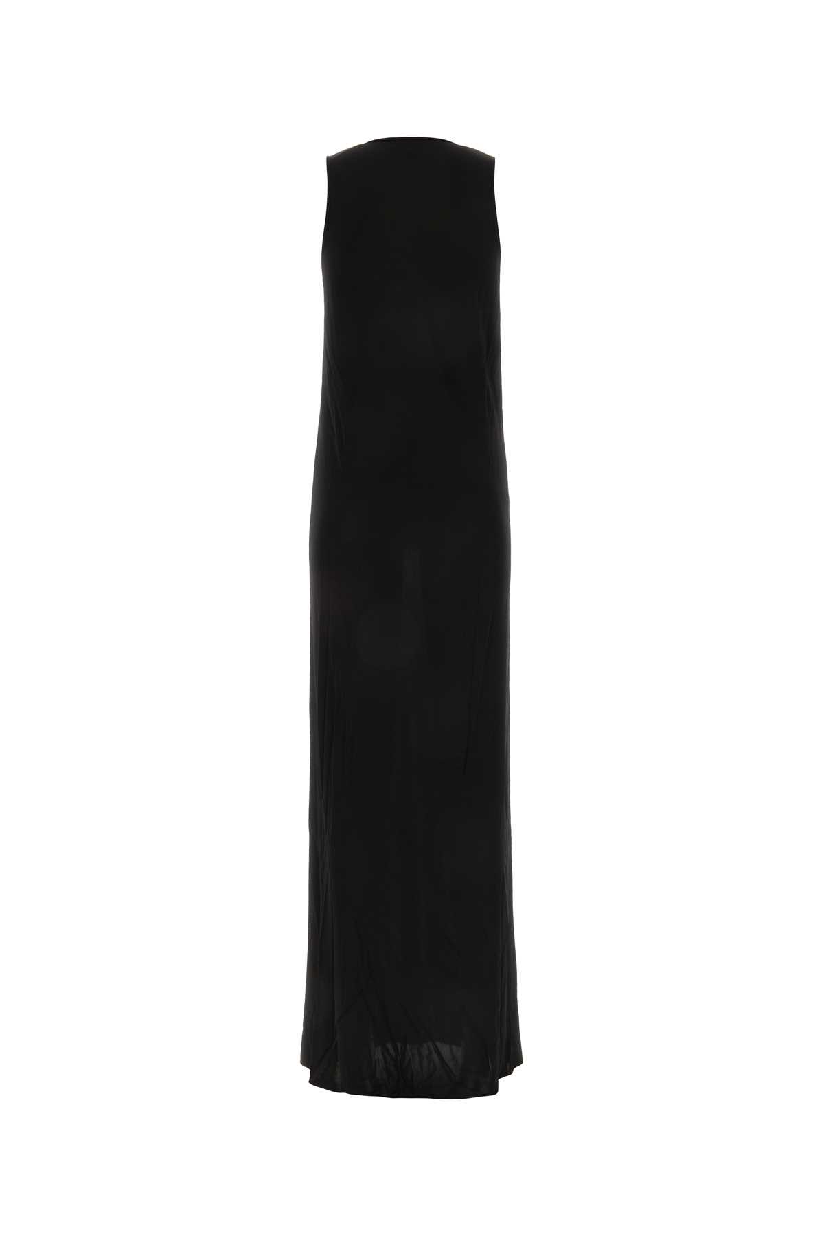 Saint Laurent Black Viscose Long Dress | italist