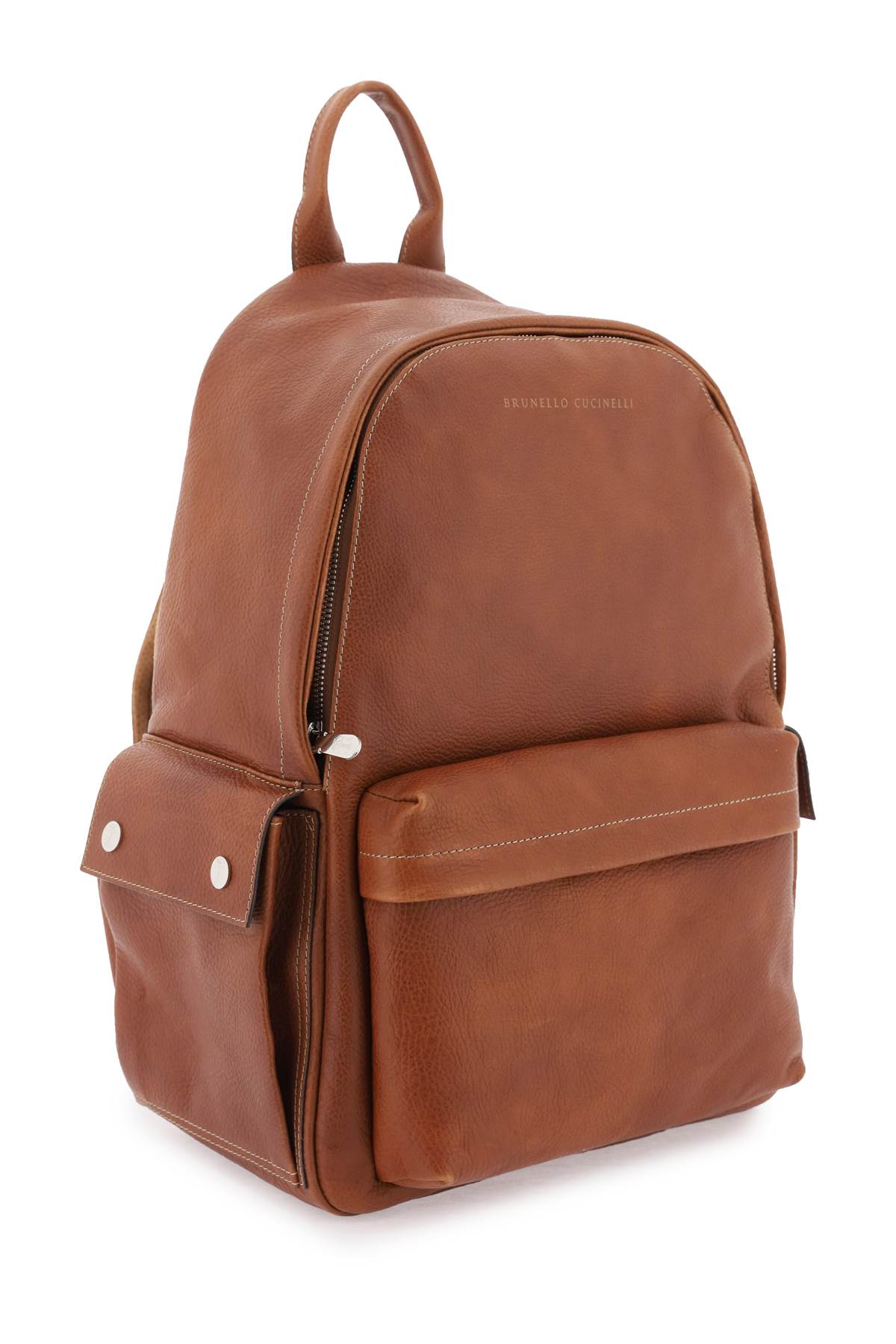 Grainy Leather Rocco Backpack in Black - Men