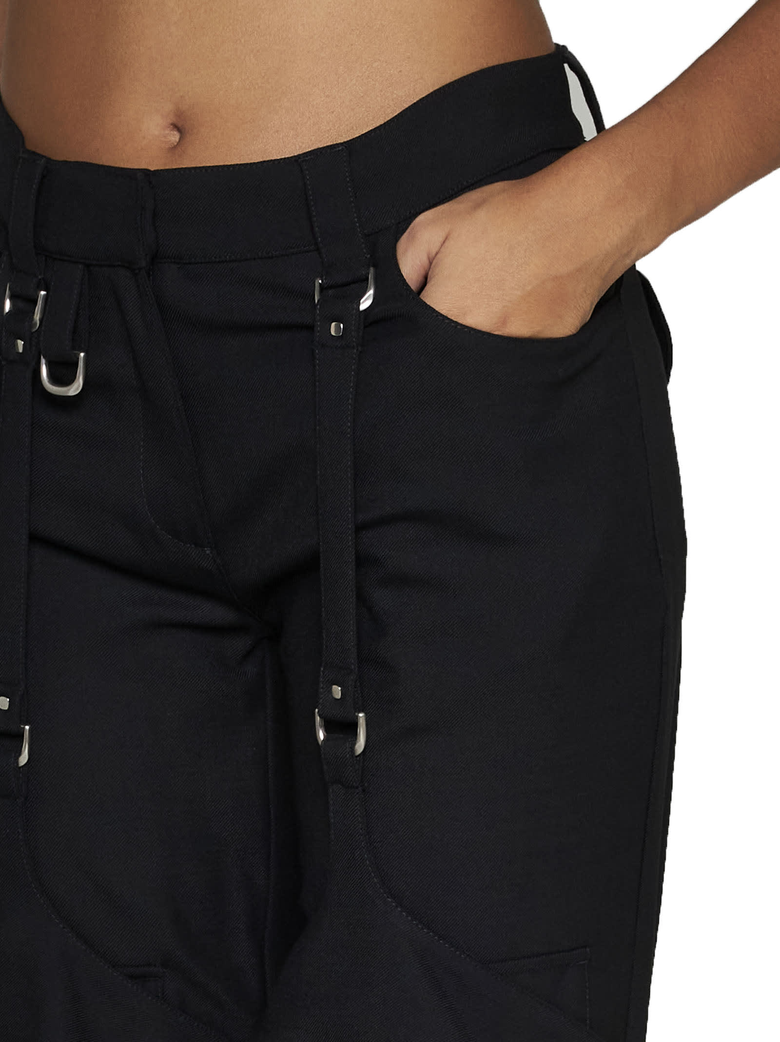 パンツ OFF-WHITE BLACK STRETCH POLYESTER BLEND CARGO PANT Off-White Black Stretch Polyester Blend Cargo Pant | italist